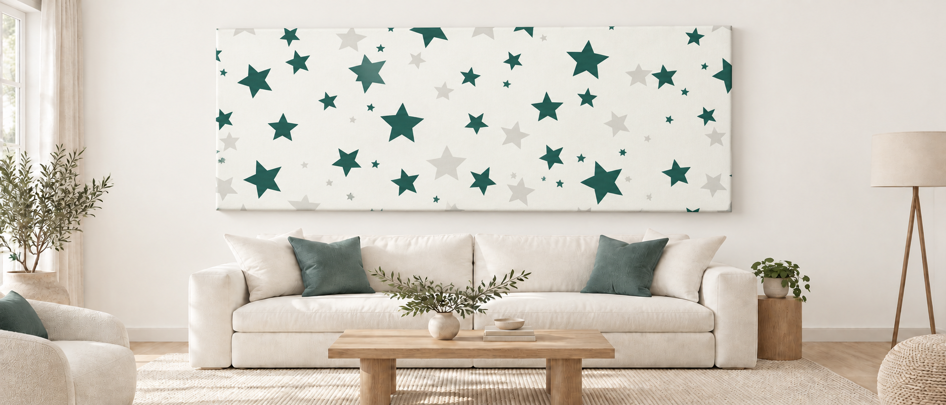 Starry gallery canvas above the sofa.png