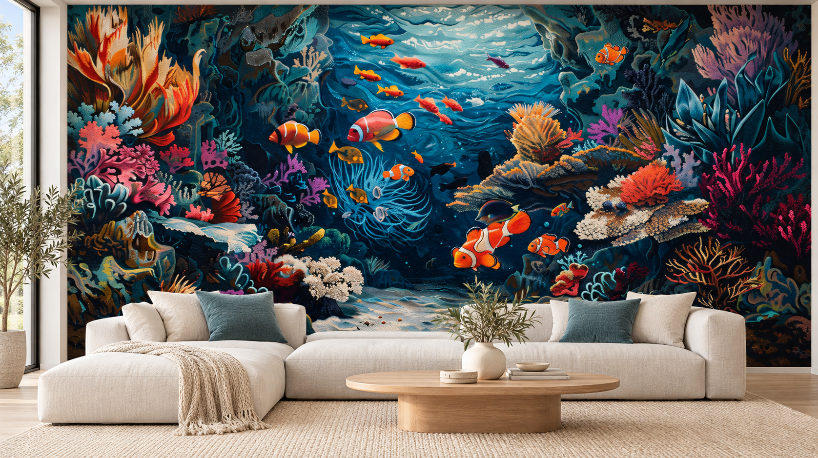 Underwater mural in a serene living room.png