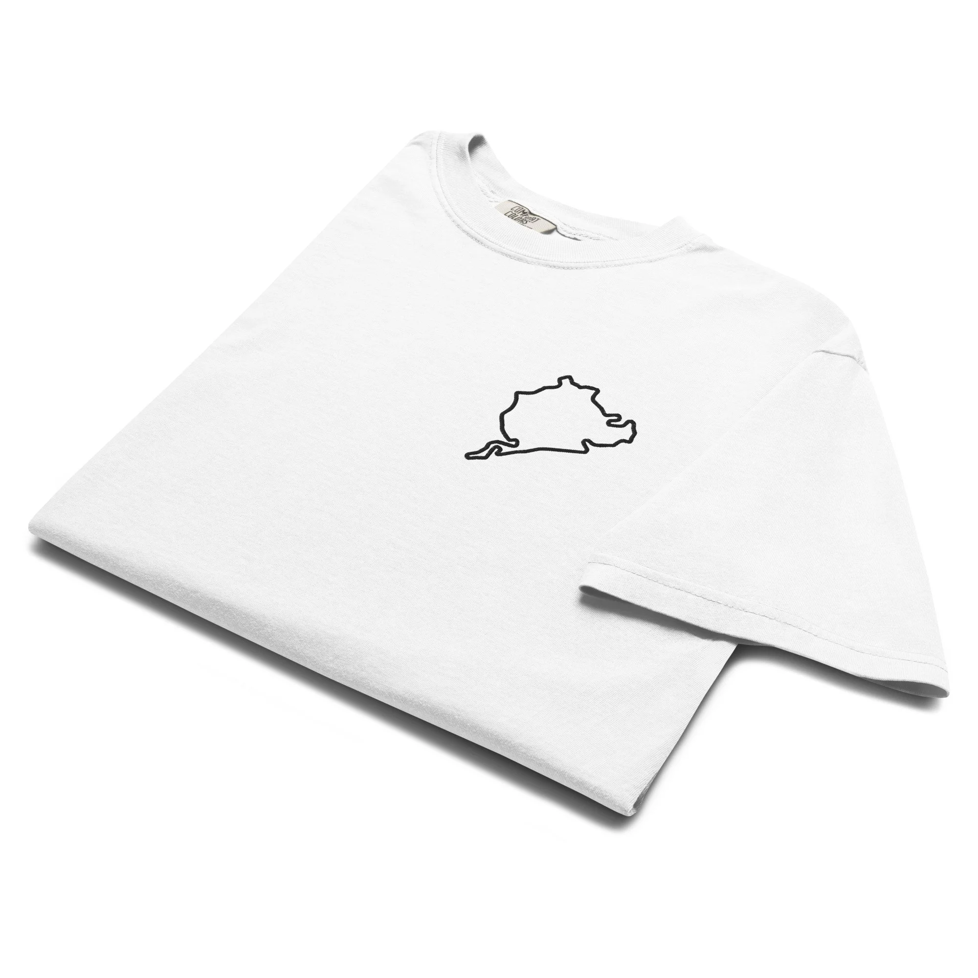 Nürburgring White Track Map T-Shirt