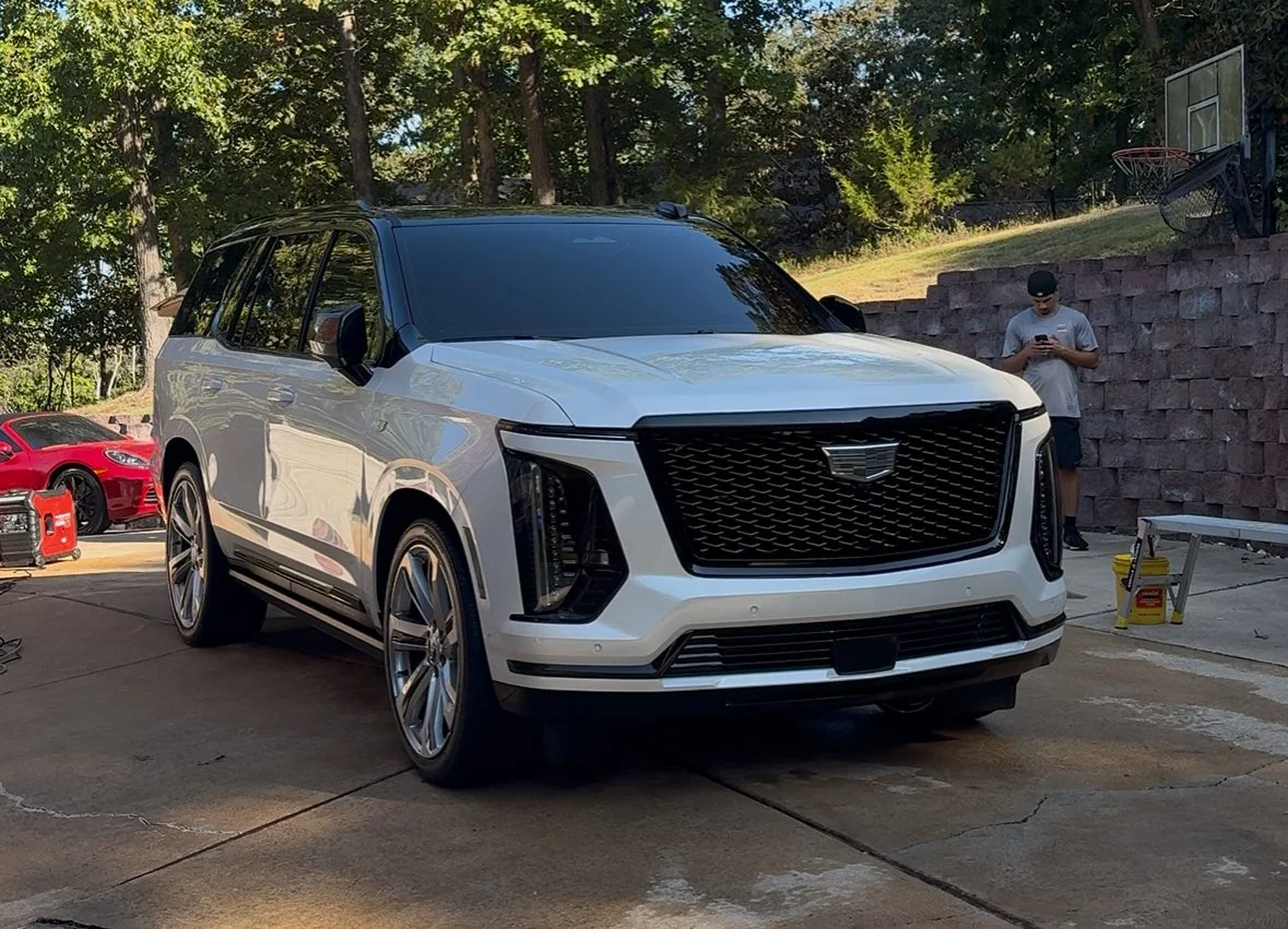 2025 Cadillac Escalade receiving bi-weekly maintenance from David’s Auto Spa in St. Louis. 
