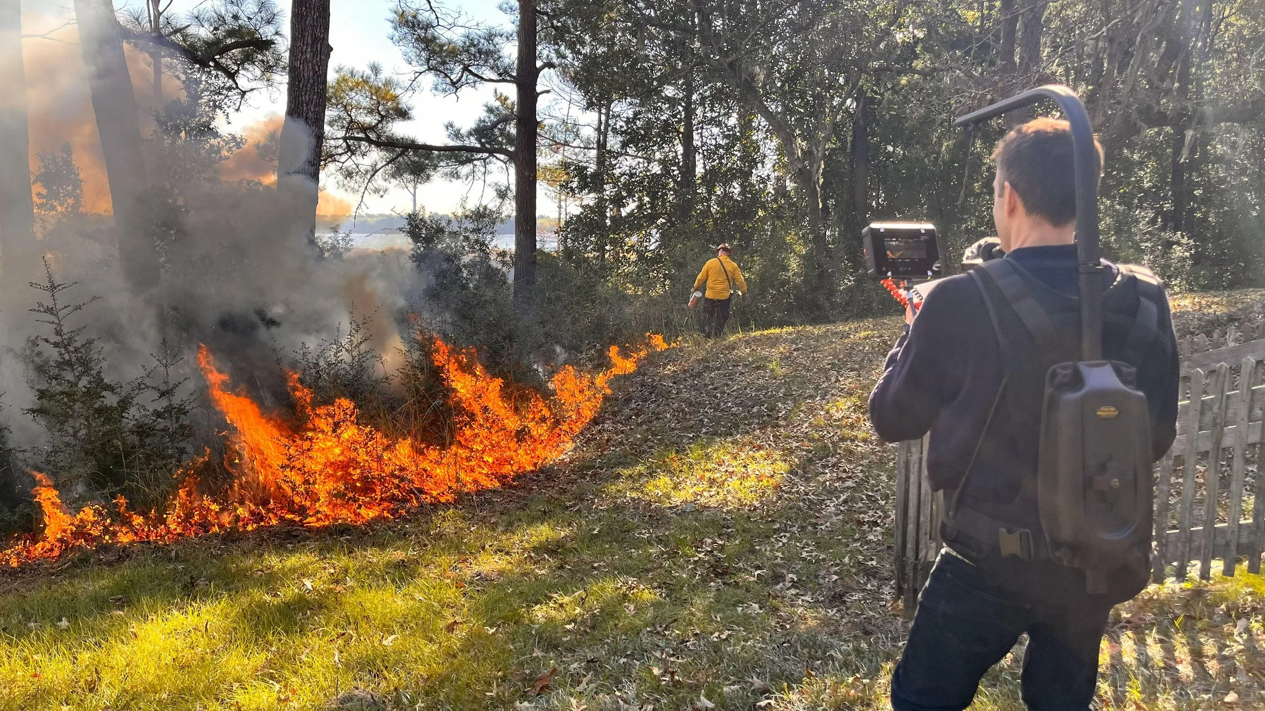 Filming a Controlled Burn