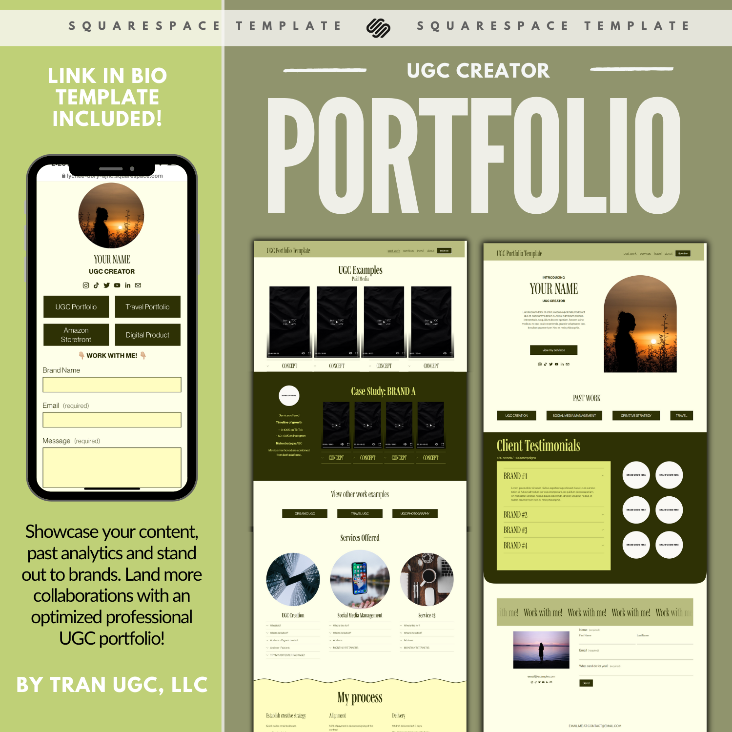 Squarespace UGC Portfolio Website Template