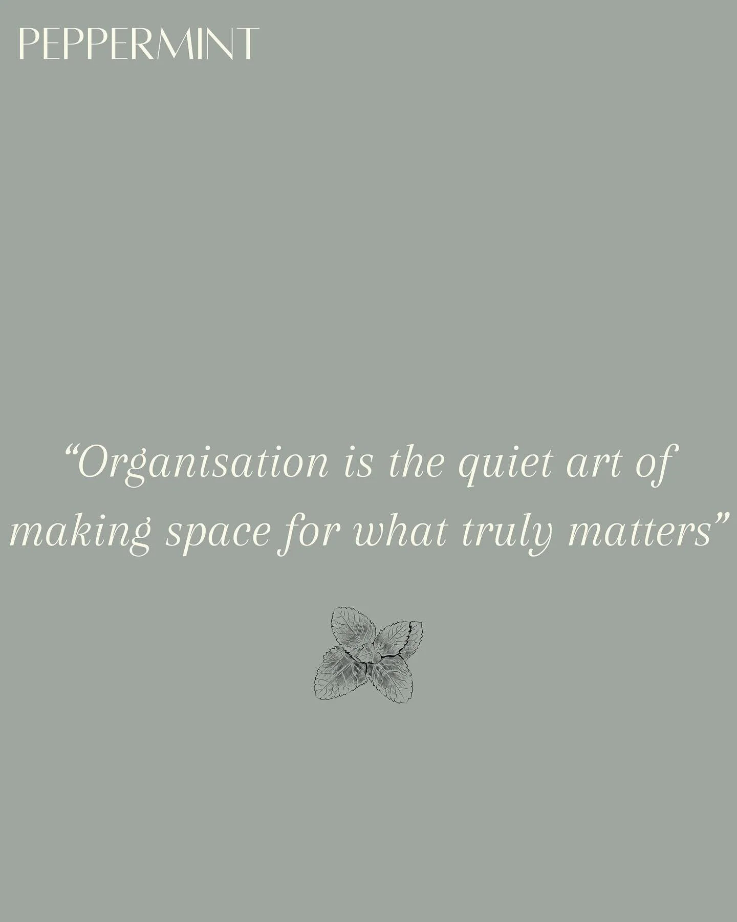 Organisation isn&rsquo;t just about ticking tasks off a list &mdash; it&rsquo;s about creating space.
Space to think, to grow, and to focus on what truly matters.

At Peppermint, structure is the foundation of calm &mdash; and calm is where clarity b