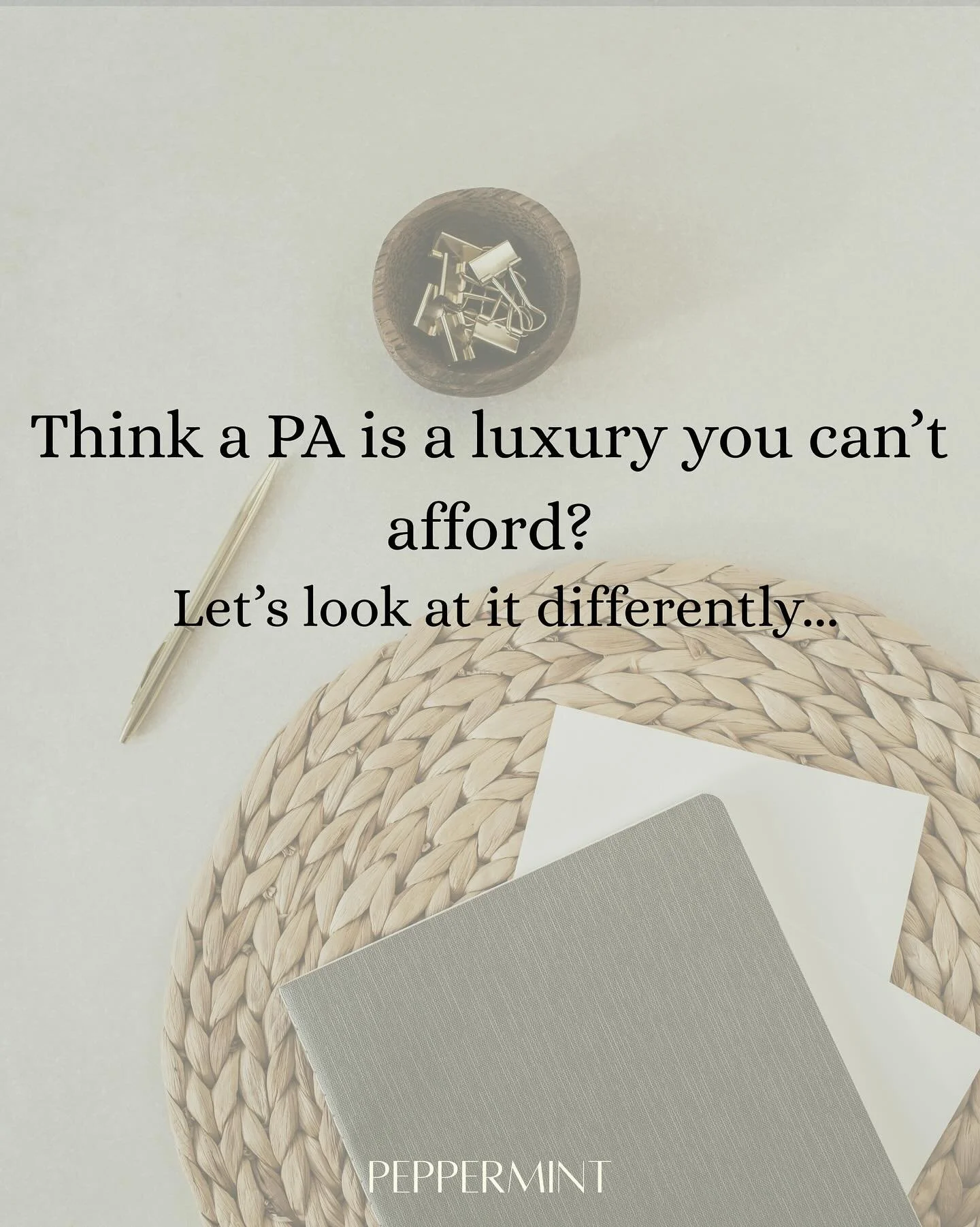 A PA isn&rsquo;t a luxury. It&rsquo;s a strategy. 🌿

When you protect your time, you protect your energy, creativity, and growth.
And with Peppermint, it doesn&rsquo;t take much to make a difference.

From just &pound;32 per hour, even a few hours o