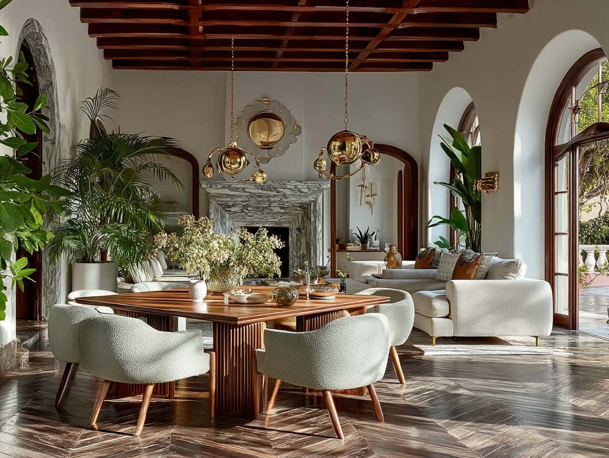 Villa interior concept for an Athens Riviera new construction getaway.