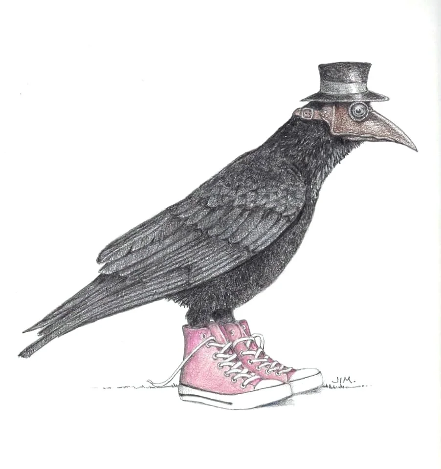 Plague Bird In Pink High Tops 9/14/2020