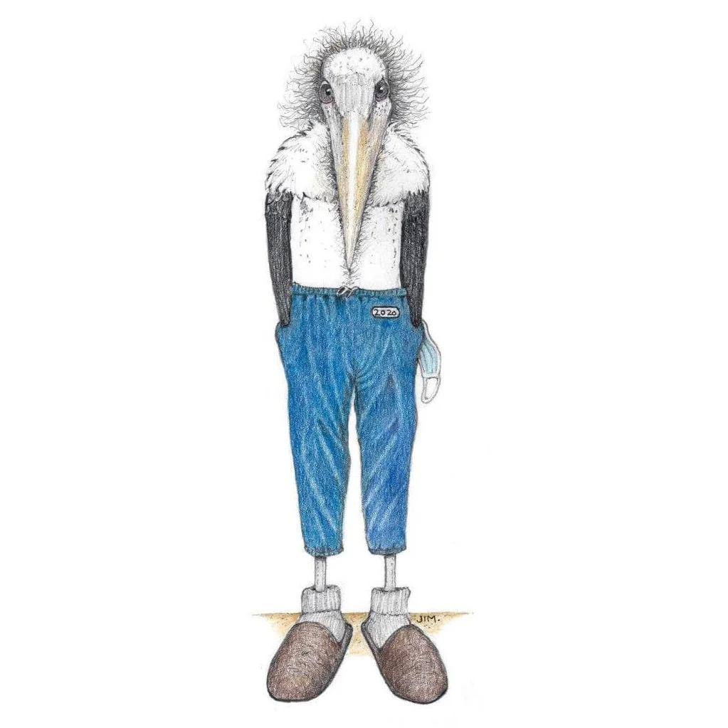 Pandemic Stork In Slippers 12/8/2020