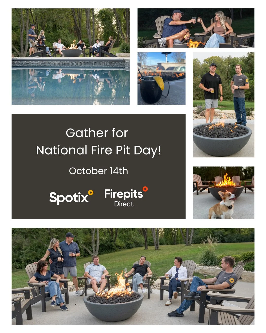 Grab a beverage, call a friend - let&rsquo;s make a toast (or a smore) to our favorite backyard companion - the fire pit. 🔥⁠
-⁠
#nationalfirepitday #firepit #companyculture