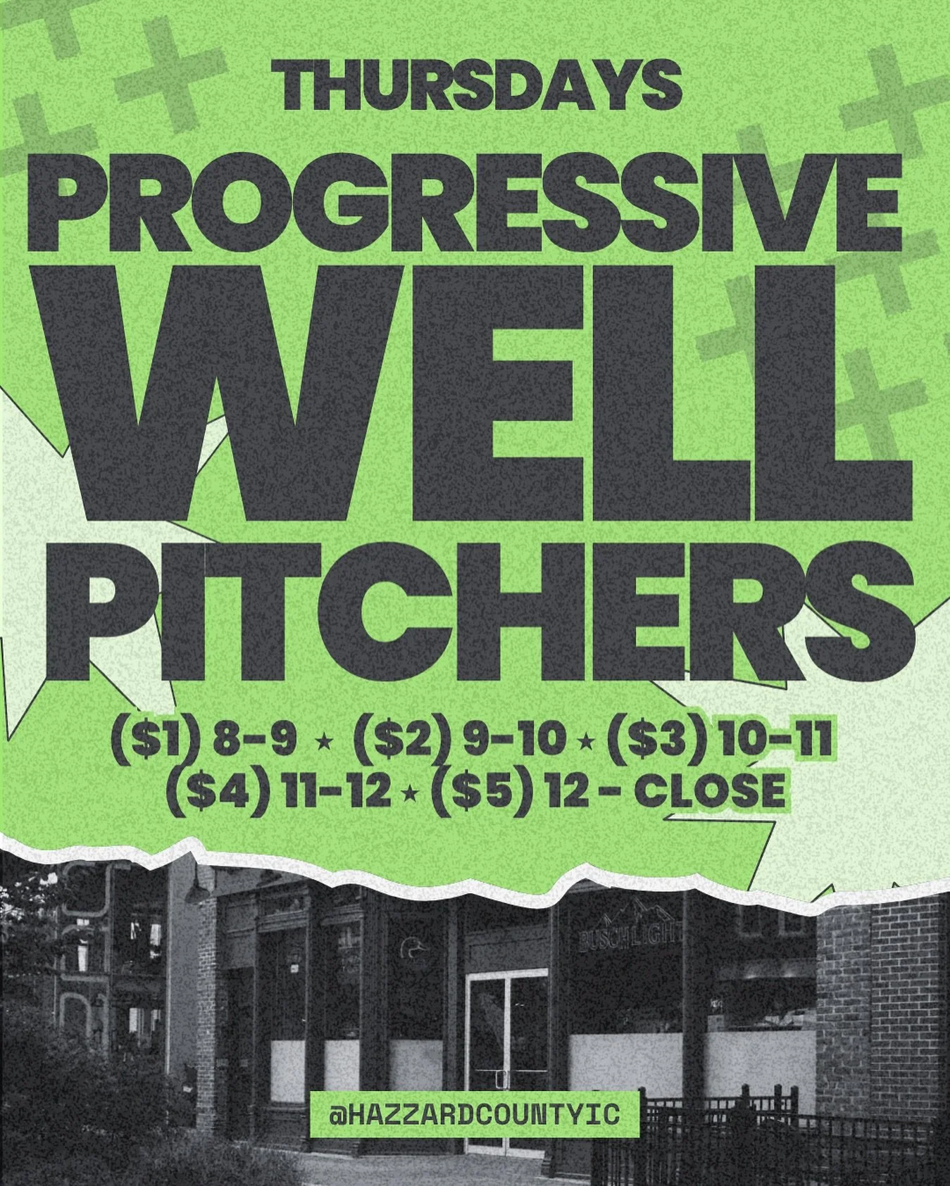 start at $1 and ride it all night. progressive well pitchers every thursday at the county. 😎
-
#drinkdeals #thirstythursday #goingout #hazzardcounty #americansaloon #hazzardcountyiowacity #downtowniowacity #uiowabars #iowacitybars