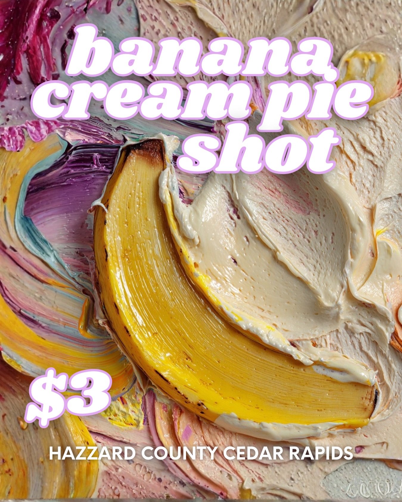 Banana Cream Pie&hellip; but make it a shot. Treat yourself all week for just $3 👀✨
-
#drinkdeals #hazzardcounty #americansaloon #hazzardcountycedarrapids #downtowncedarrapids #downtowncr