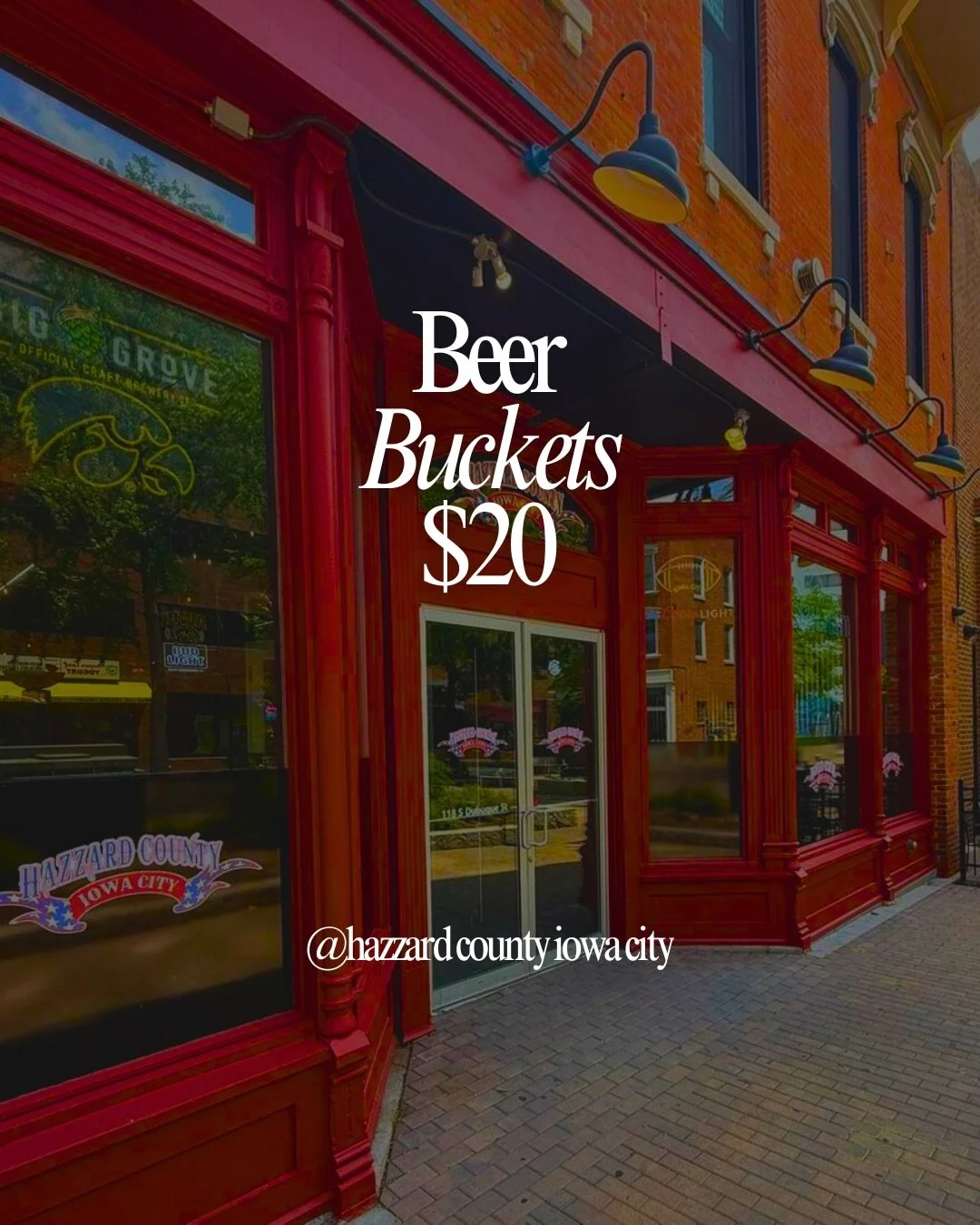 Swipe for today&rsquo;s deals! Gotta love game day 😍🏈➡️
-
#saturday #gameday #iowacity #downtowniowacity #hazzardcounty #anericansaloon