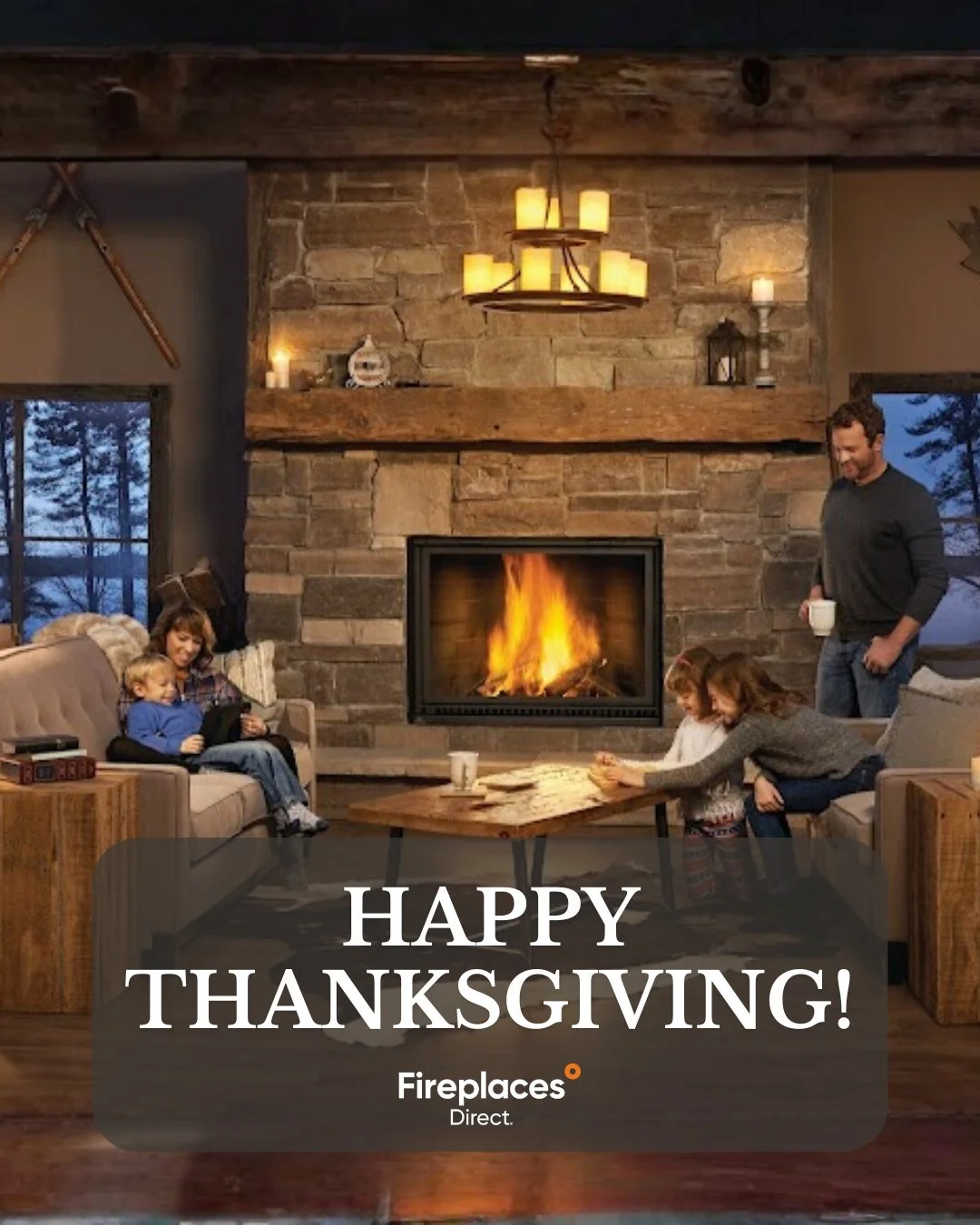 Warmth feels a little sweeter when it&rsquo;s shared. ✨🔥⁠
Wishing you a Thanksgiving filled with comfort, connection, and a cozy fire burning in the background.⁠
Happy Thanksgiving from Fireplaces Direct! 🍁🦃