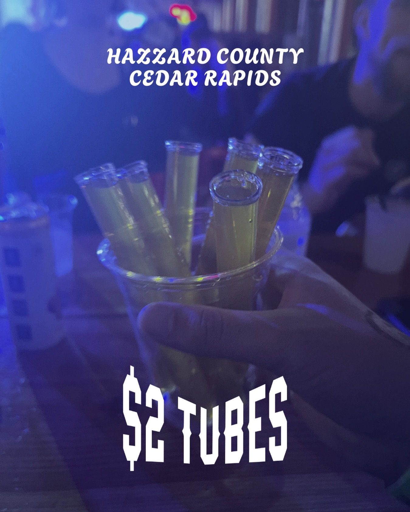 Every Friday &amp; Saturday at Hazzard County CR 😎🧪👏🏽
-
#hazzardcountycr #hazzardcountycedarrapids #downtowncedarrapids #tubeshot #weekend #goingout #downtowncr