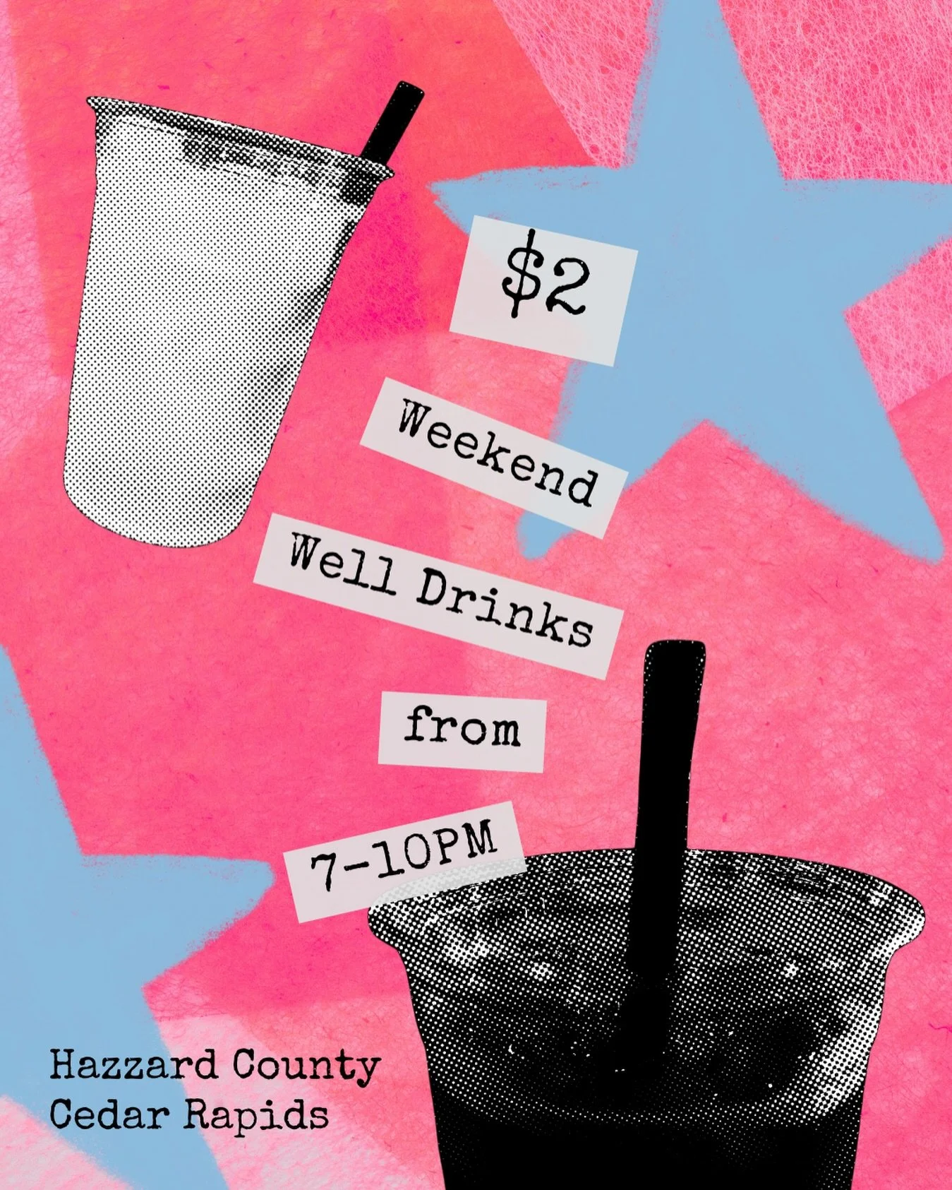 Happy Saturday 😎 You don&rsquo;t want to miss this deal! ⏰
-
#hazzardcountycr #hazzardcountycedarrapids #downtowncr #downtowncedarrapids #goingout #weekend #welldrinks