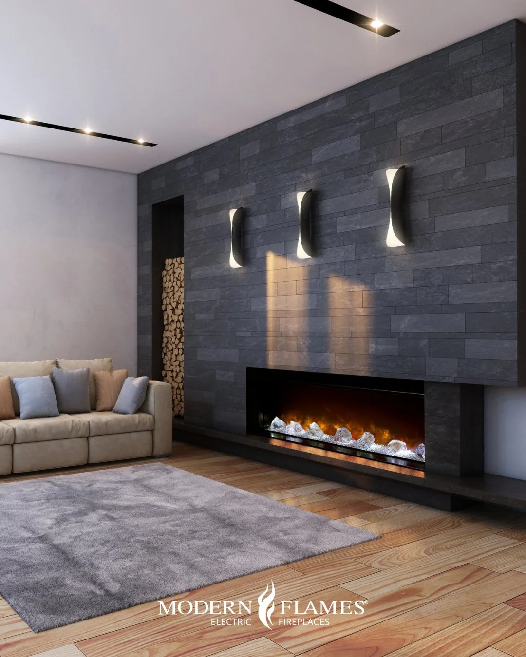 Where modern design meets everyday luxury. ✨ Clean lines, soft glow, and a space that feels instantly elevated.⁠
⁠
#fireplacesdirect #modernflames #electricfireplace #modernliving #designinspo #luxuryhome #interiorinspiration #firesidefeel