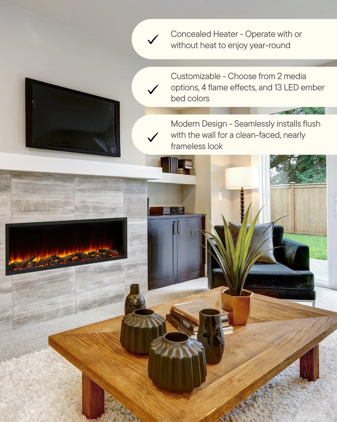 Meet your new focal point 🔥 The Scion 55&Prime; Clean-Face Linear Electric Fireplace from SimpliFire blends modern minimalism with true fire-fidelity.⁠
&bull; Flush-wall, nearly frameless design for a sleek, ultra-clean look.⁠
&bull; Customizable fl