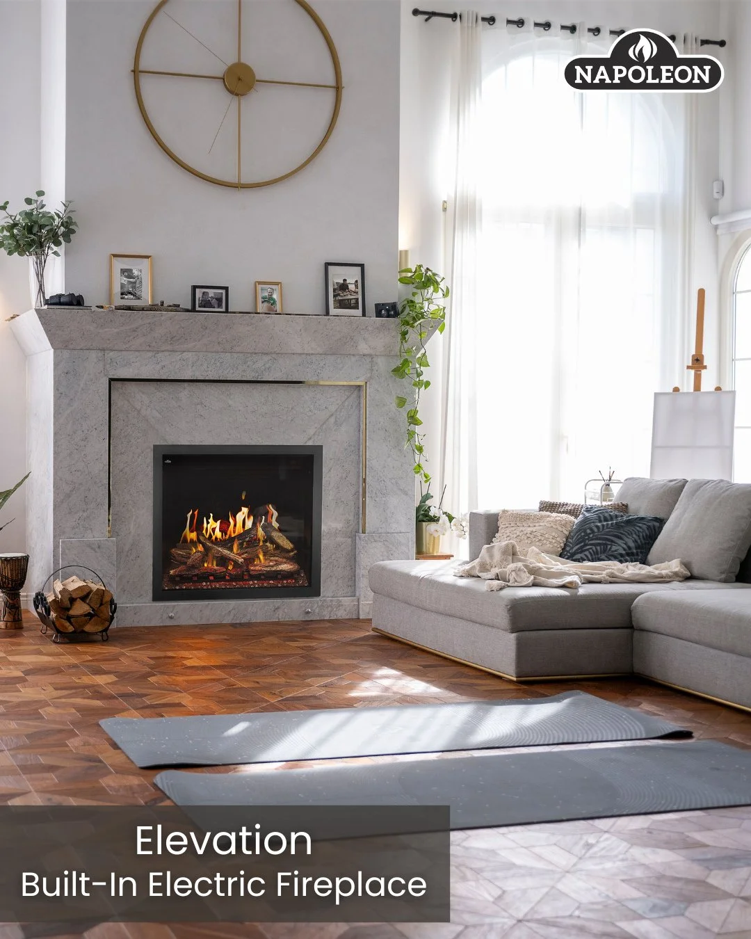 Real flame look. Zero hassle. 🔥⁠
The Napoleon Elevation Electric Fireplace brings triple-layer flame visuals, authentic split oak logs, and effortless smart control &mdash; all wrapped in sleek, modern design.⁠
Cozy nights just got an upgrade. 💡⁠
-
