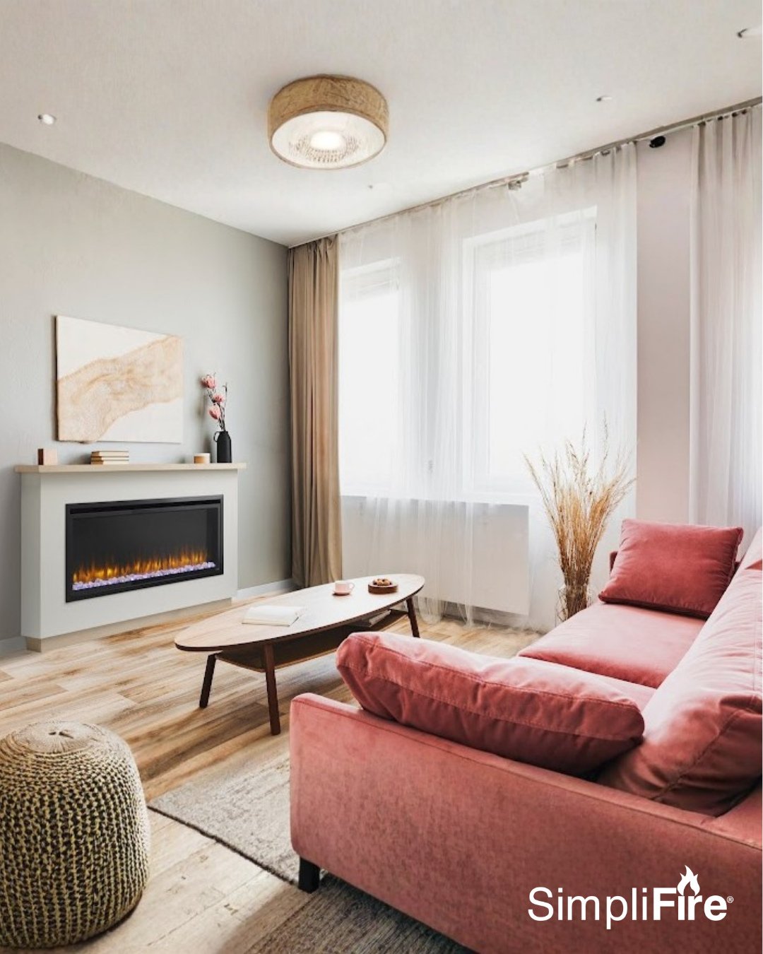 Soft glow, modern calm, and a space that feels like home. ✨ The SimpliFire Boyd adds effortless warmth and style to everyday living.⁠
⁠
#spotix #simplifire #boydfireplace #electricfireplace #modernhome #cozyinteriors #designinspo #firesidecomfort