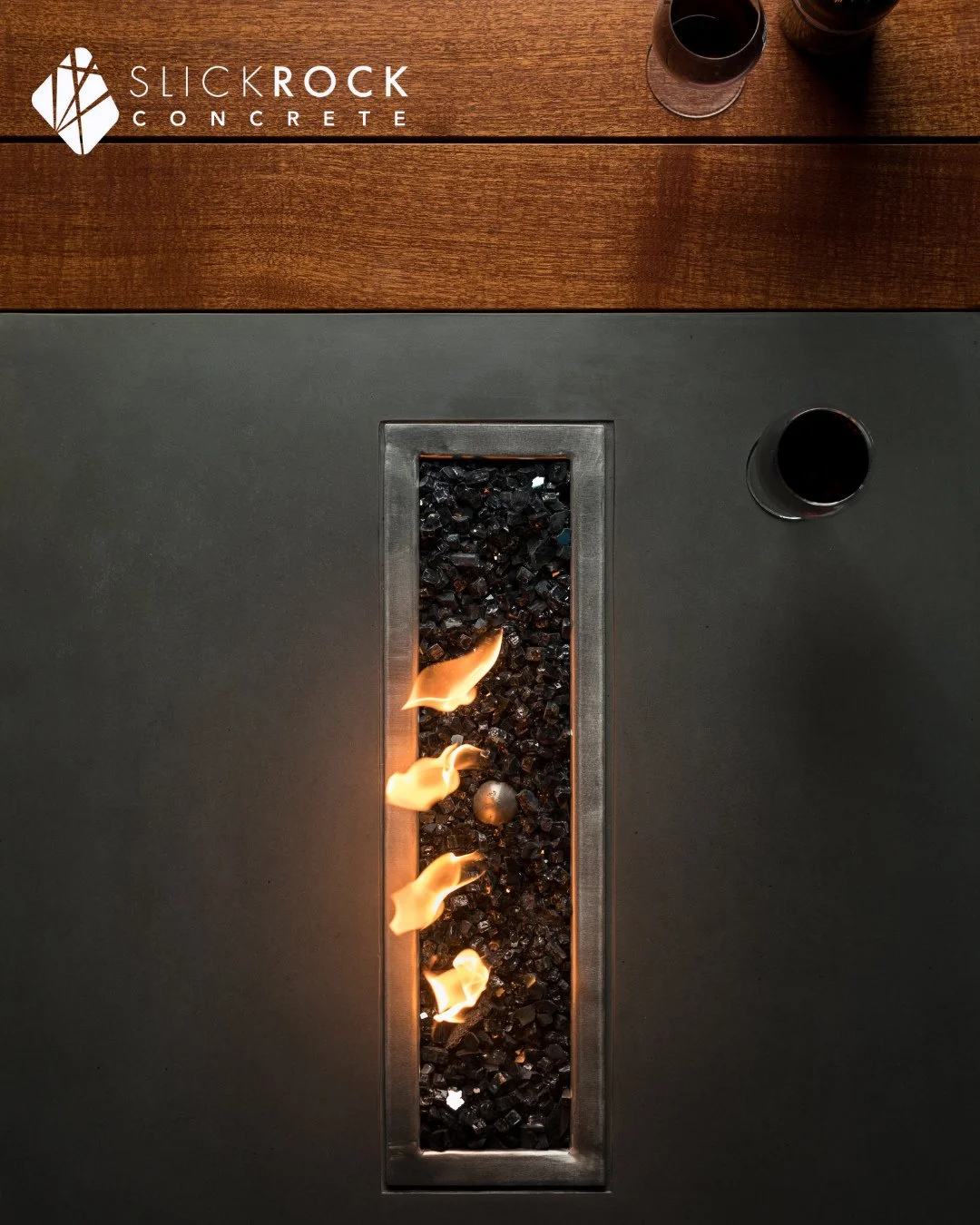 Where craftsmanship and fire collide. A top-down look at the Slick Rock fire table.⁠
⁠
#firepitsdirect #slickrockconcrete #firetable #outdoordesign #modernfire #outdoorliving #luxuryoutdoors #firefeatures #designinspo