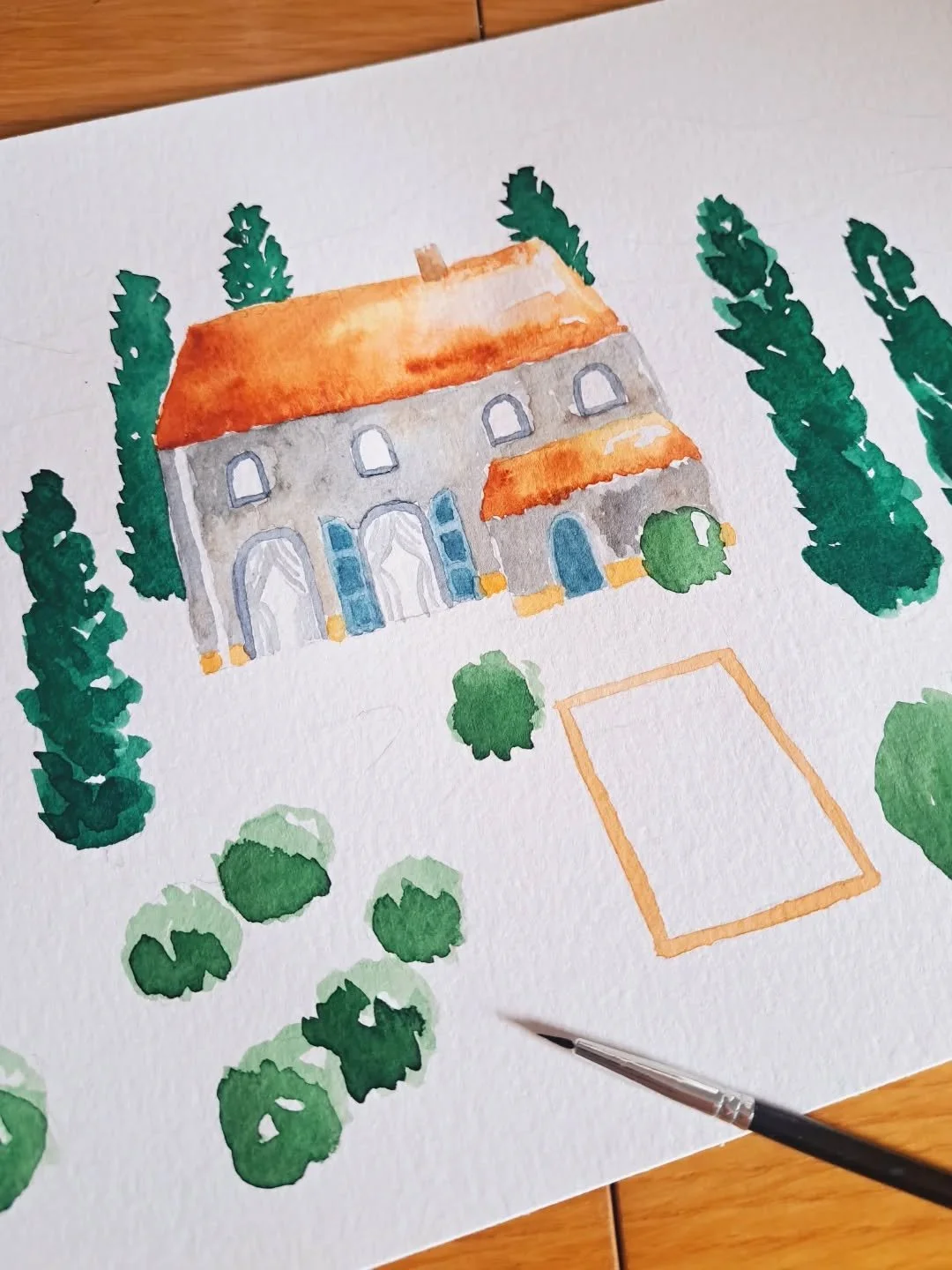 I had the pleasure of painting this stunning Italian villa for a wedding last summer. Merging my love for architecture with watercolor art is a dream come true.

Let me bring your memories to life in a custom watercolor artwork, whether it's your hom