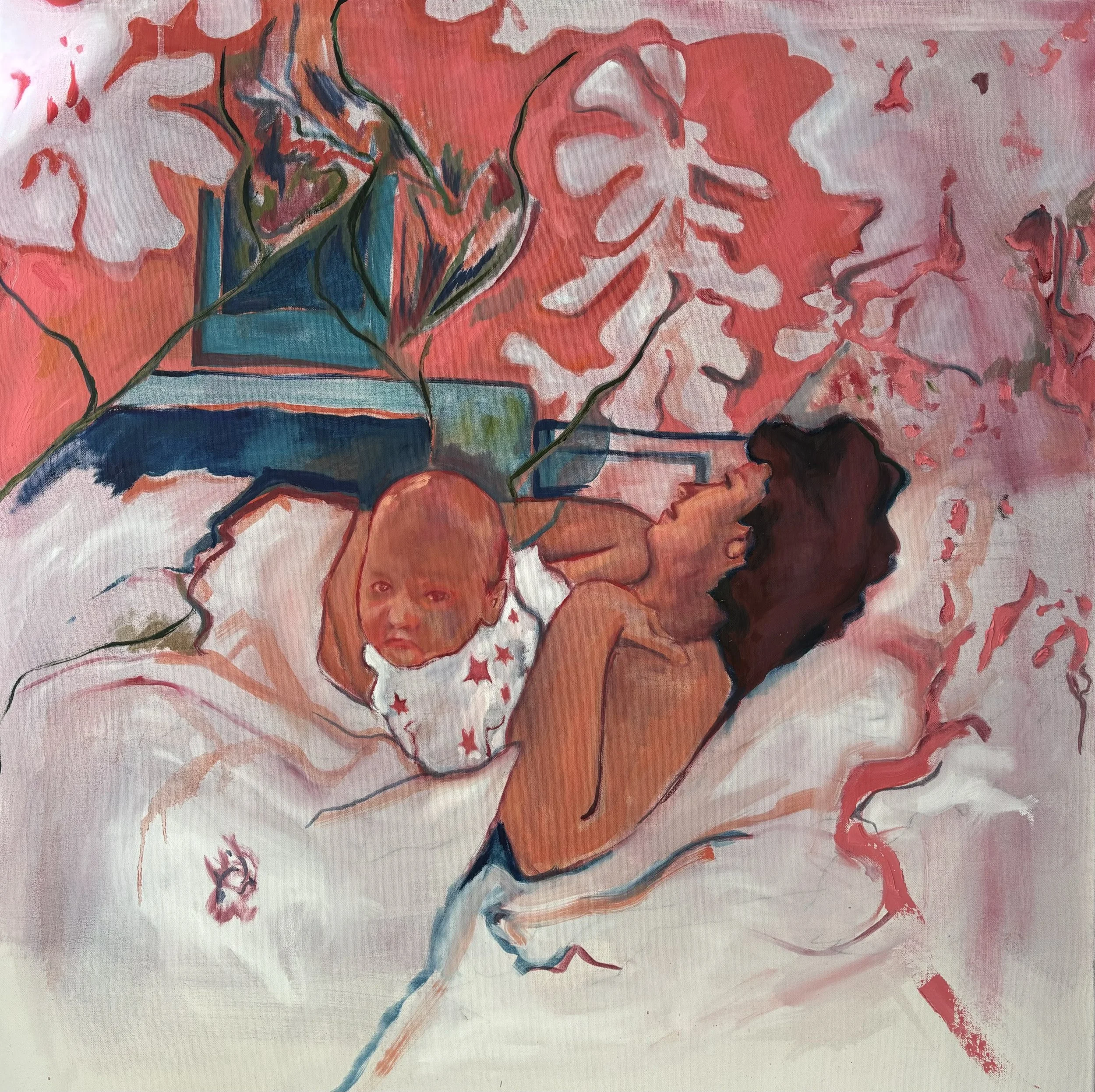 White Fleece, 2025, oil on canvas, 89 x 89cm