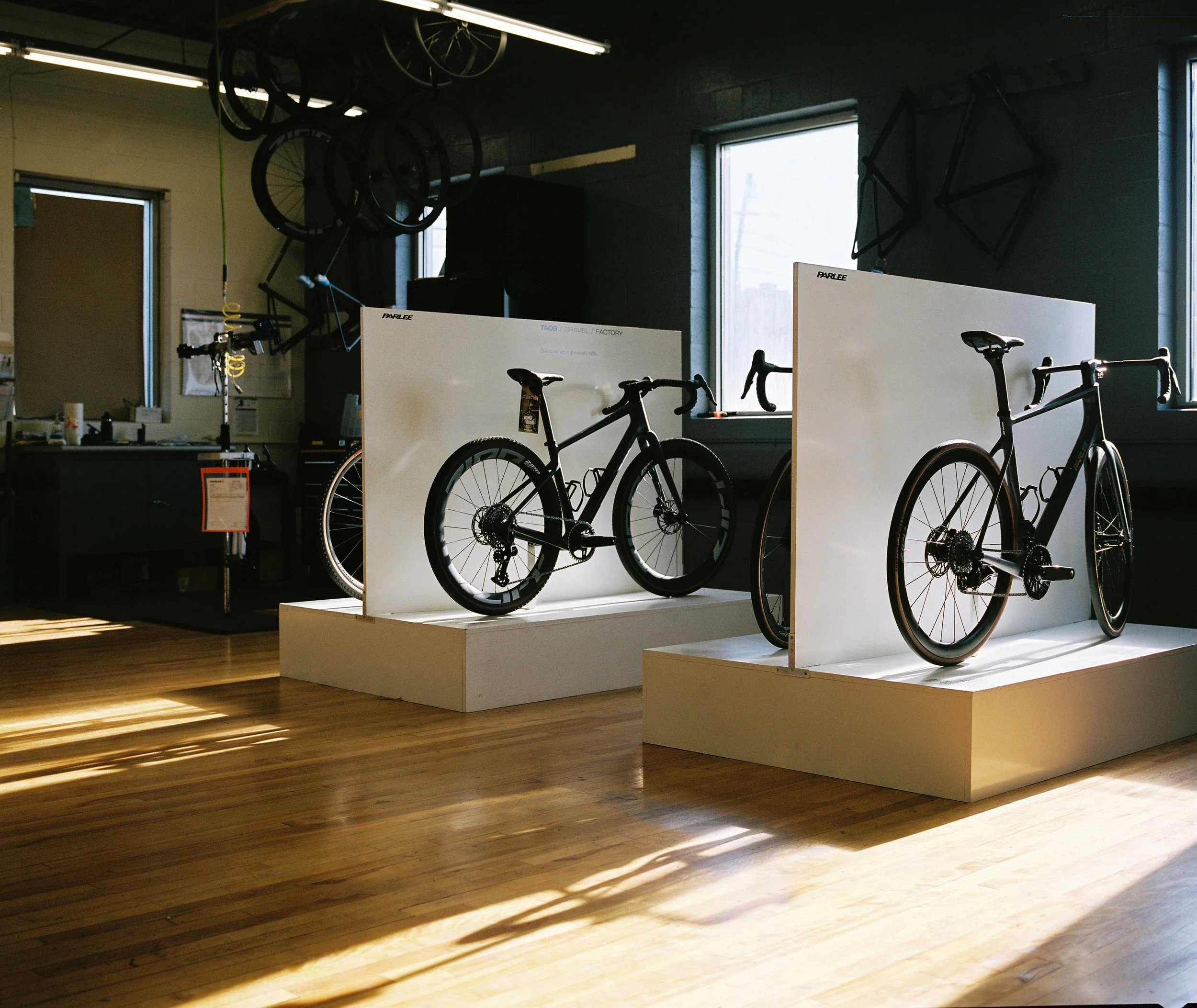 Parlee bicycles on display in Parlee's Massachusetts Headquarters