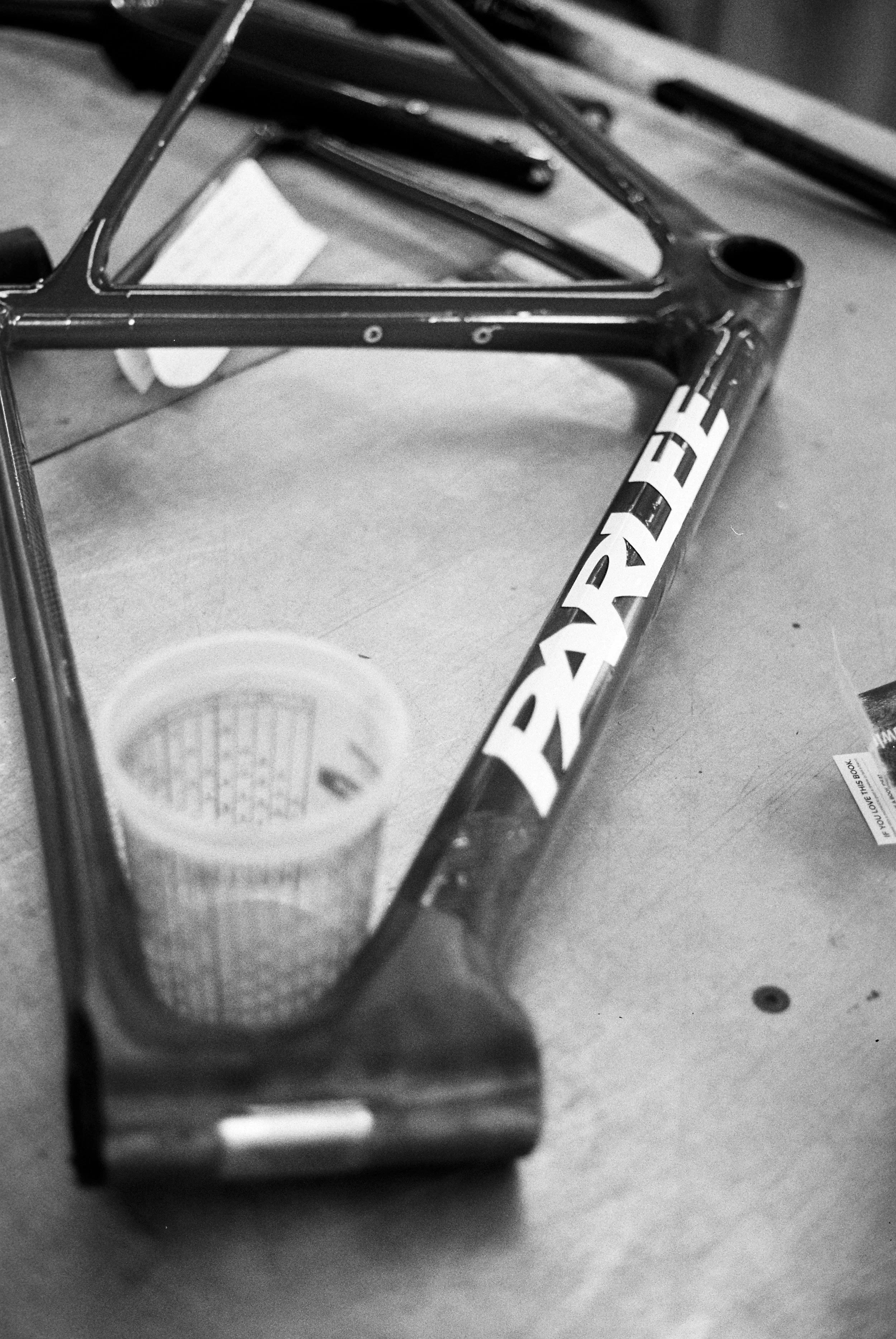 Closeup of a Parlee frame