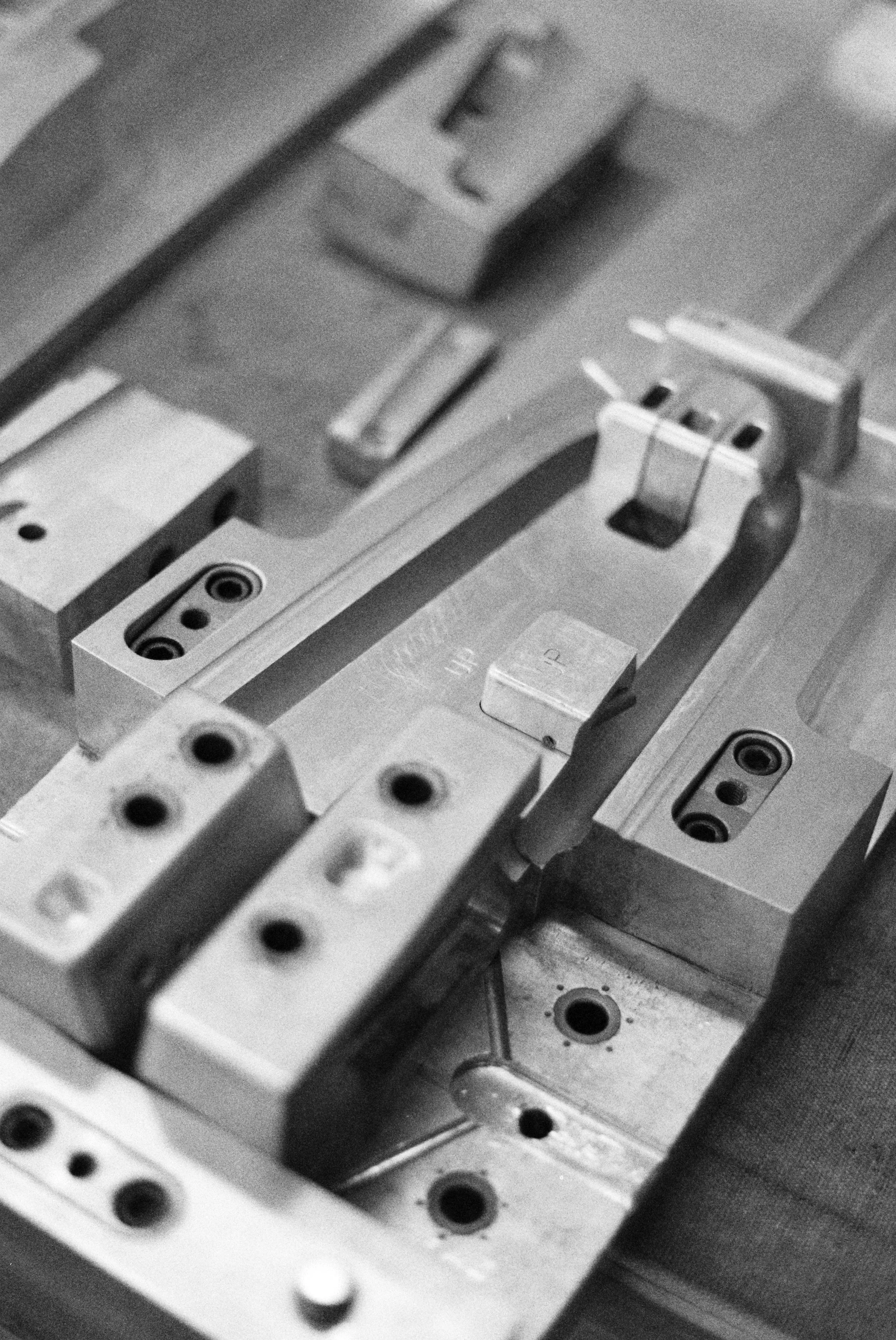 A closeup of a fork mold