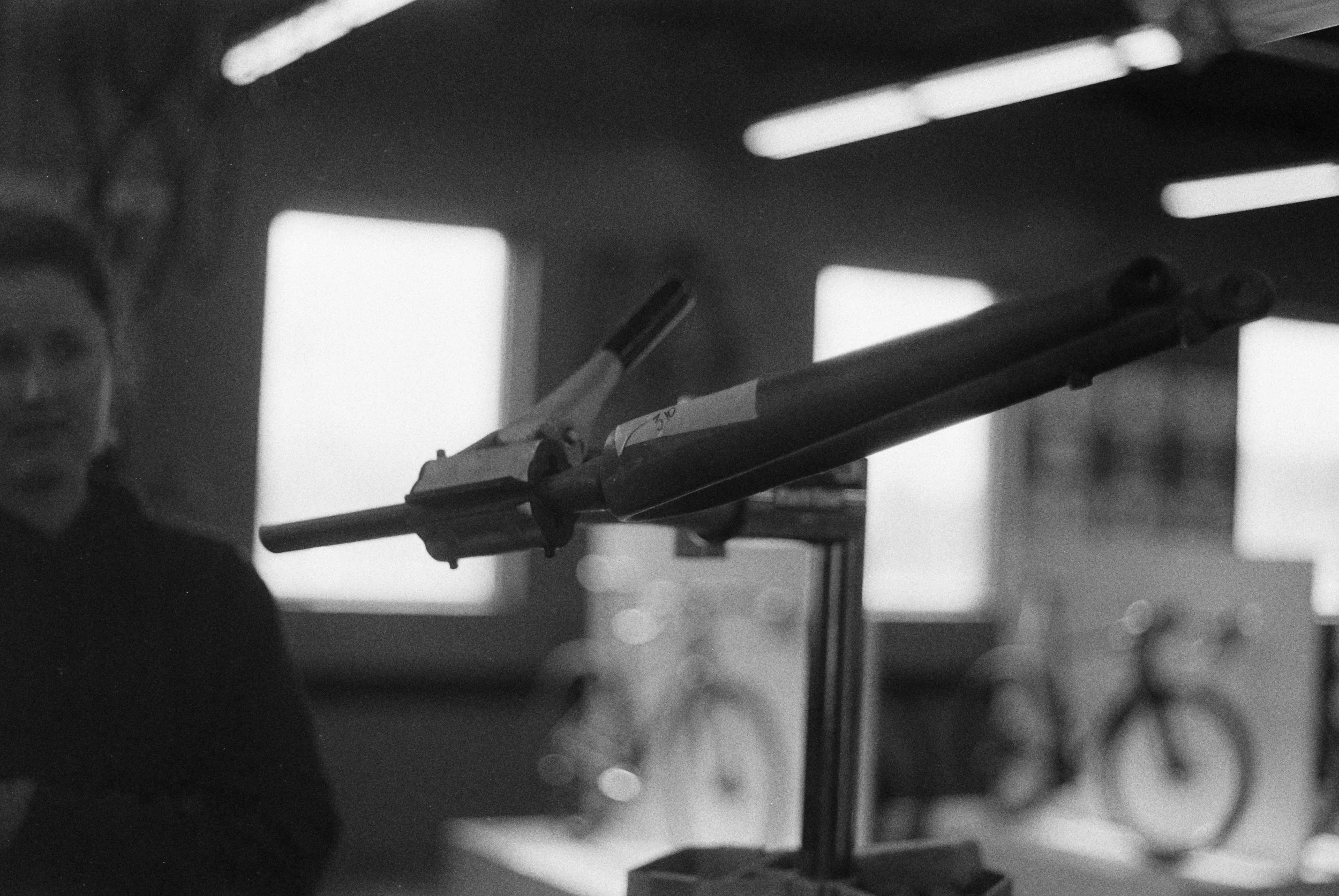 Lyndall Robinson looks closely at a fork at Parlee Headquarters