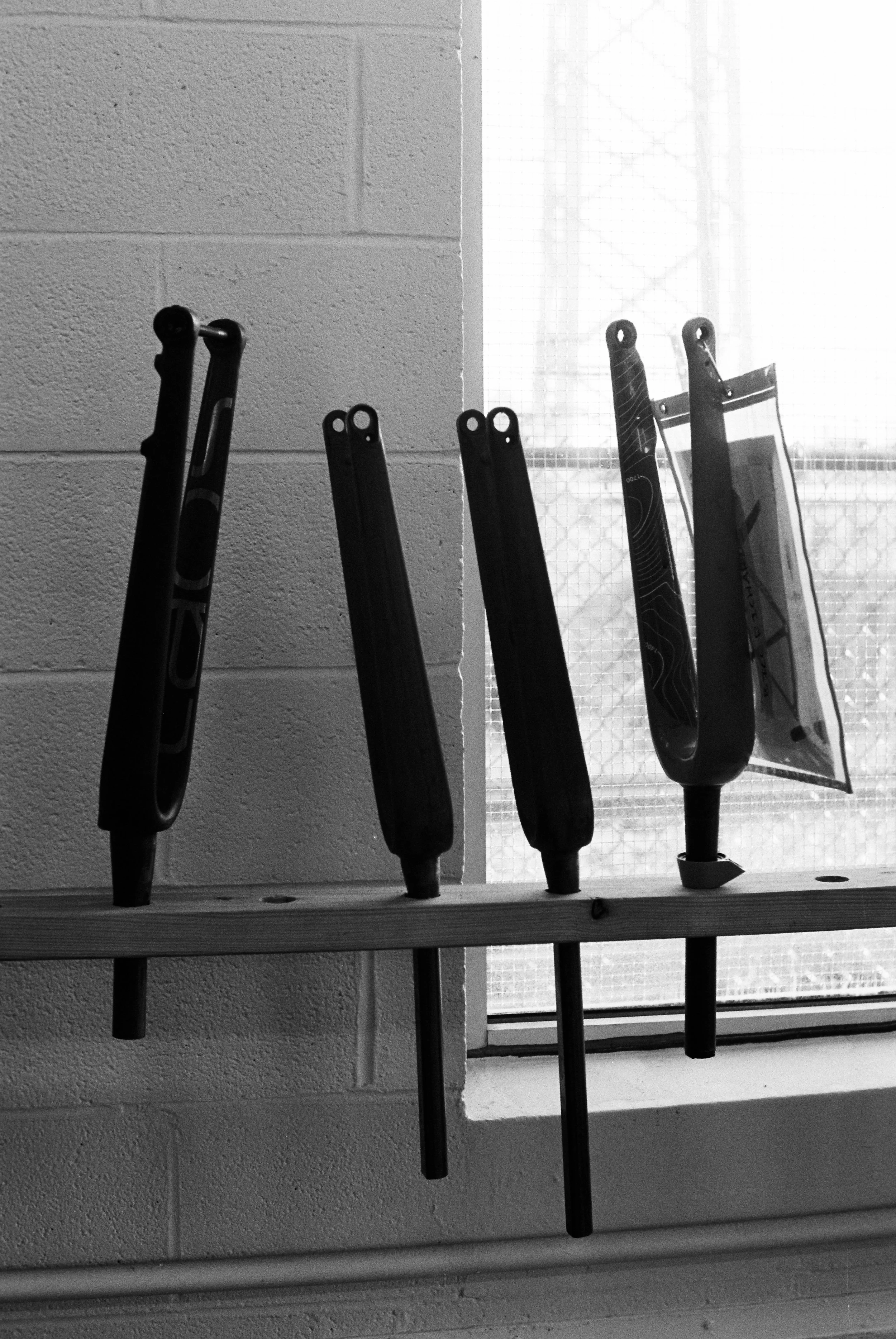 Parlee forks in a row