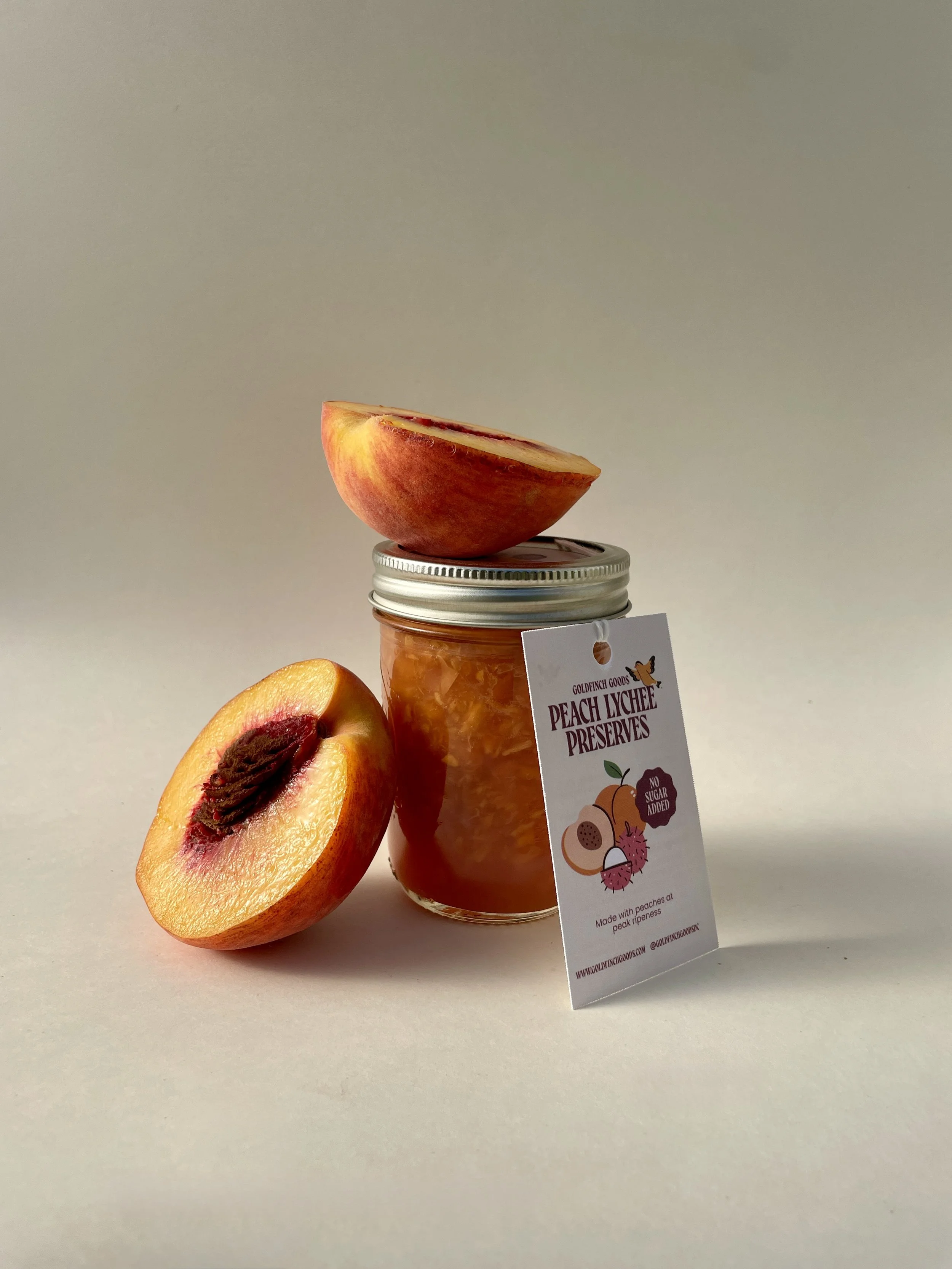 No Sugar Added Peach Lychee Preserves