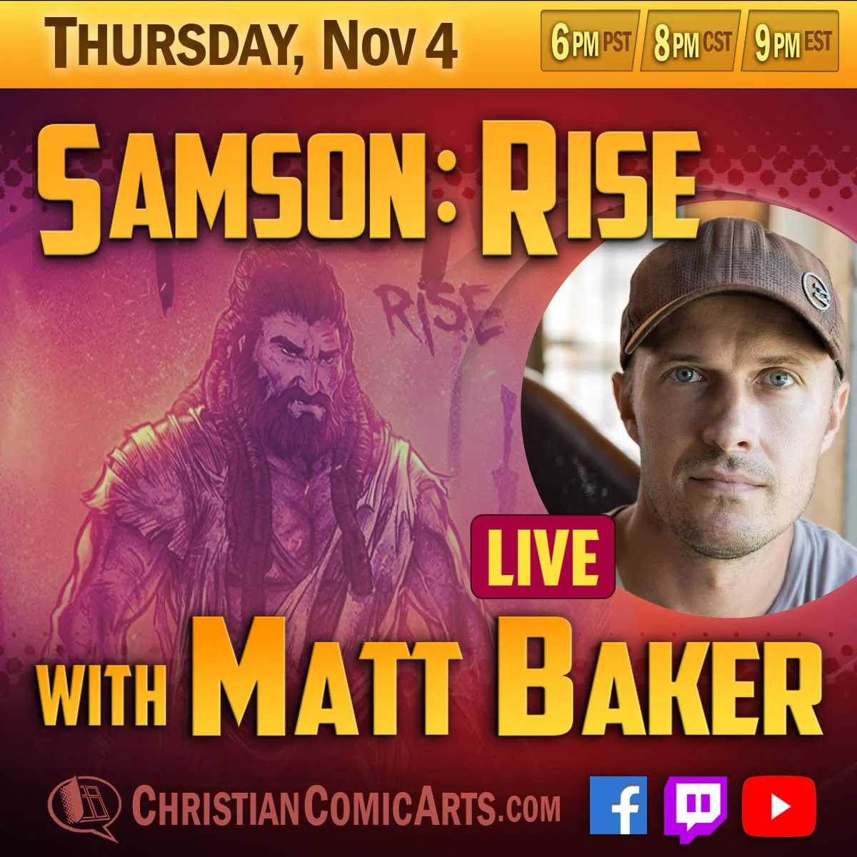 Christian comic arts society, Livestream with Matt Baker