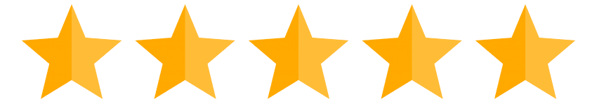 Five gold stars in a row.