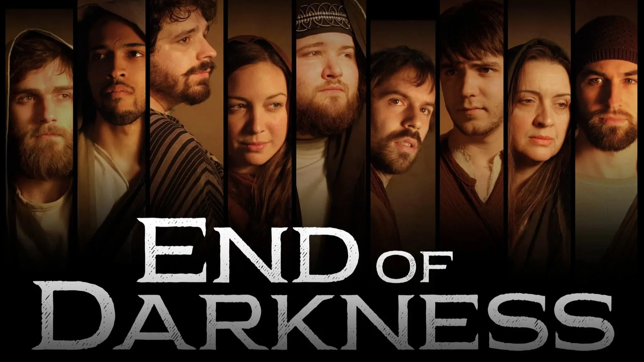 A poster with characters from 'End of Darkness'.