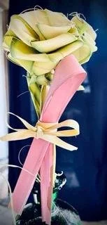Breast cancer awareness palm rose gift box handmade floral décor