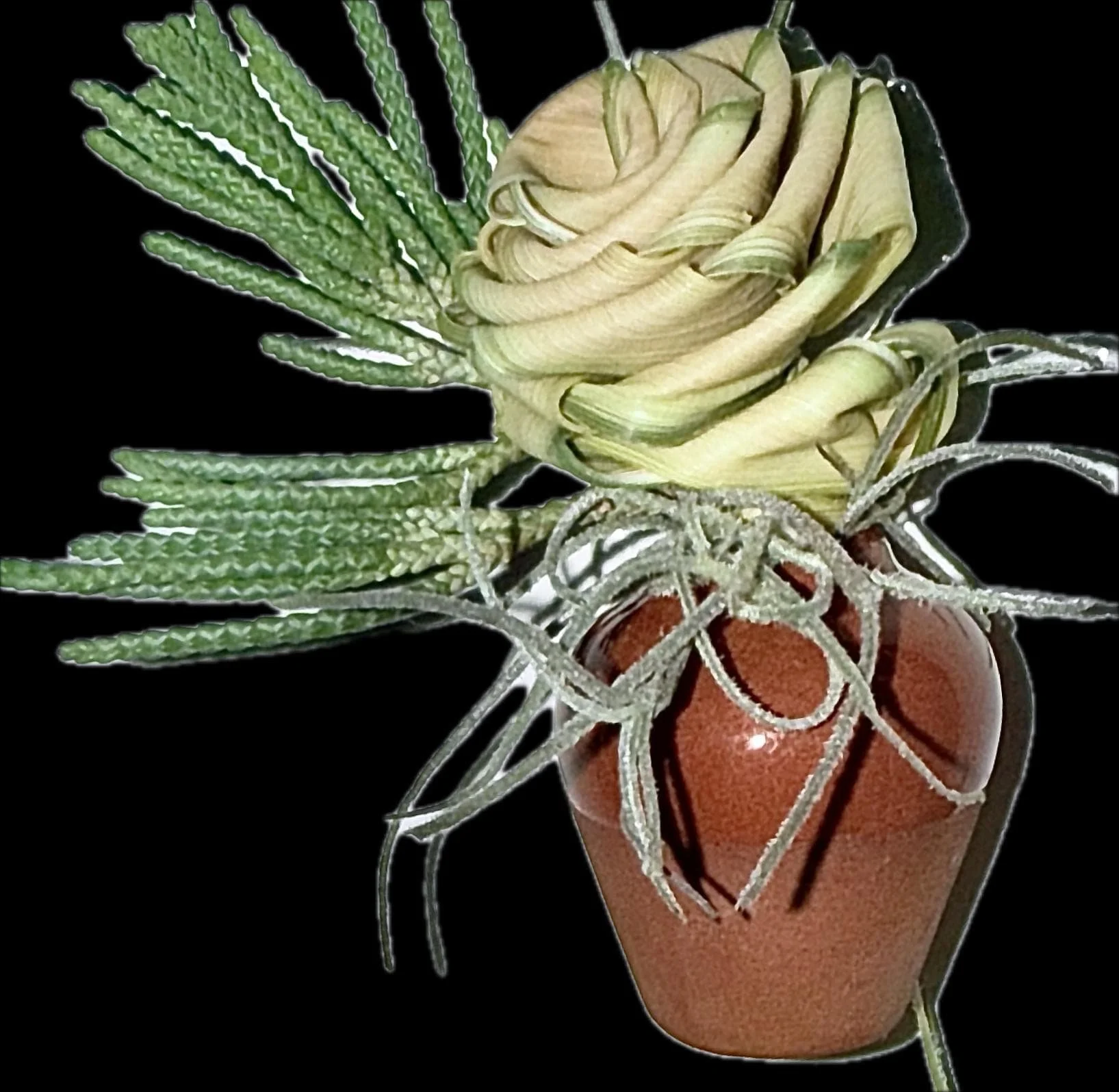 Handmade palm vase natural décor eco-conscious gift