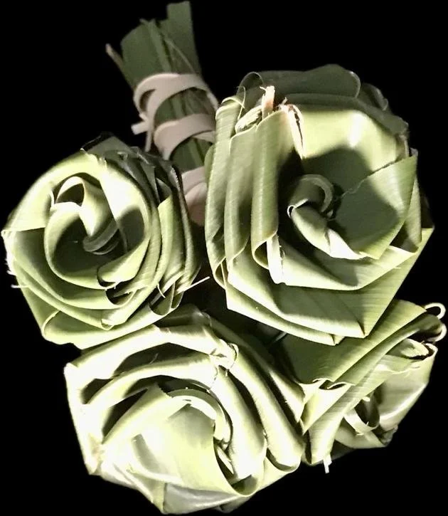 Handmade palmetto rose bouquet rustic floral gift for weddings