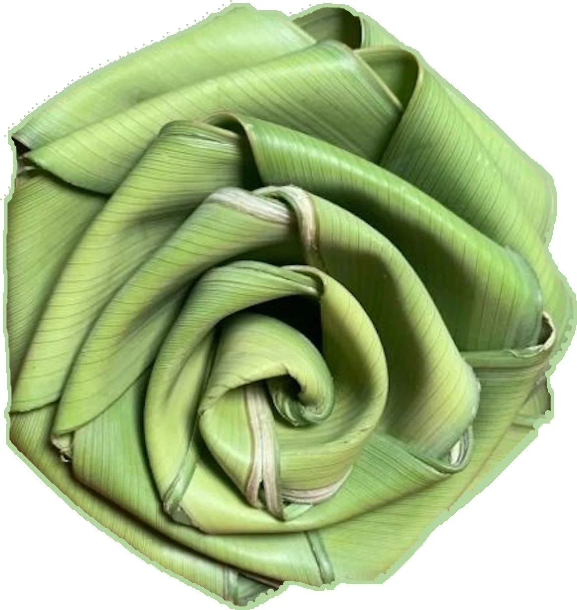 Palm leaf cross and heart woven by hand for sympathy gift