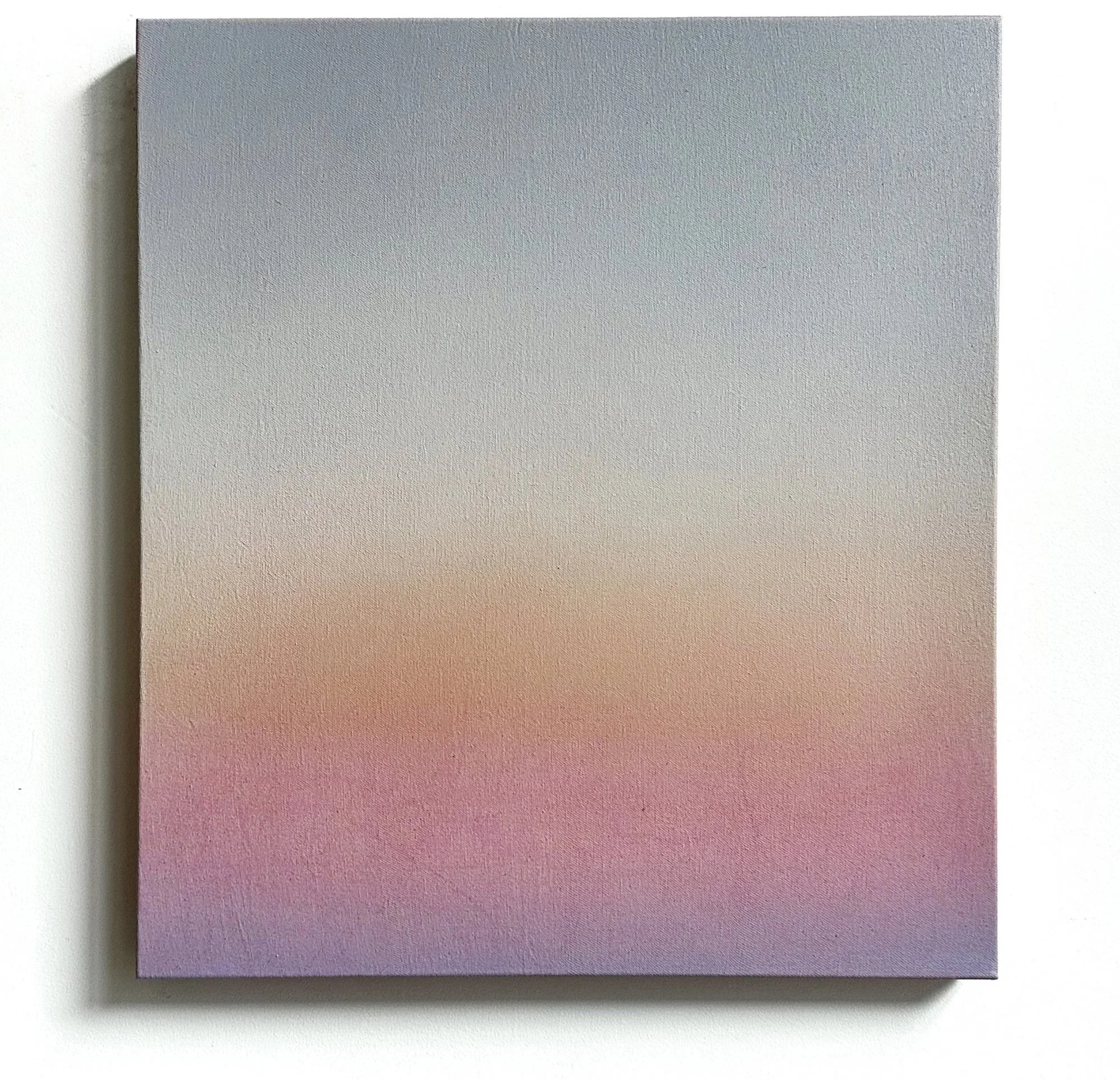 "Skywatching: Grand Marais (Civil Dusk, April 2025)"
acrylic and water from Lake Superior on hand-dyed marine canvas, 20x18in, 2025