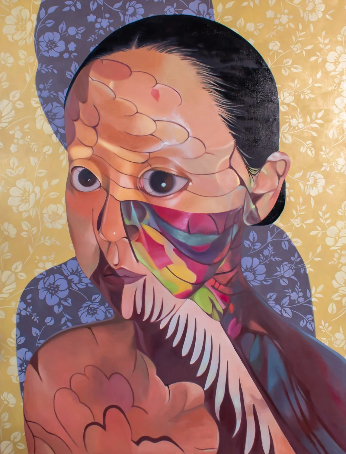 "Birthmark"
oil on linen, 50x38in, 2025