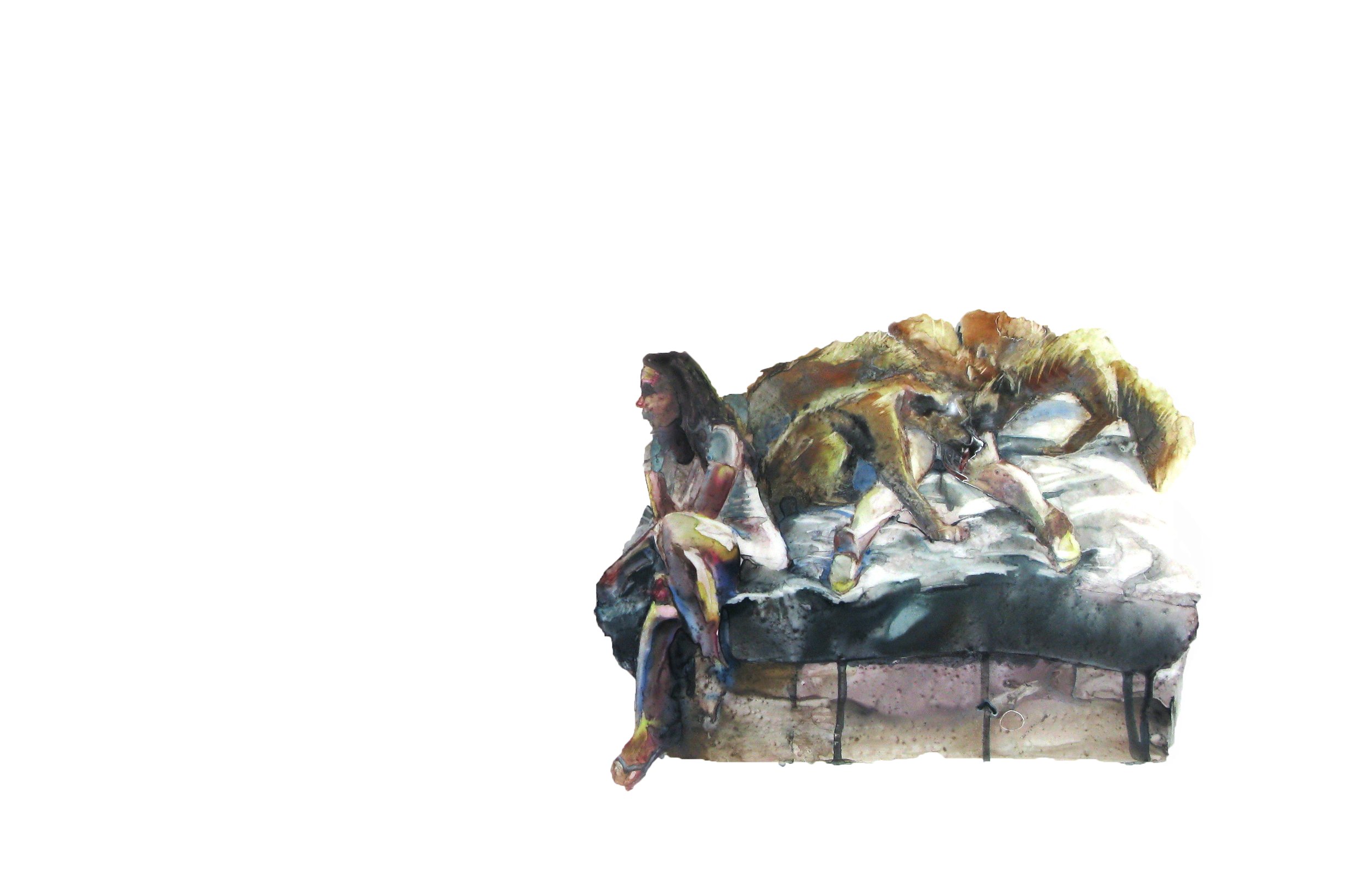 Molly Segal
-
House Party, 2011, 
watercolor and gouache on paper, 23x35in.