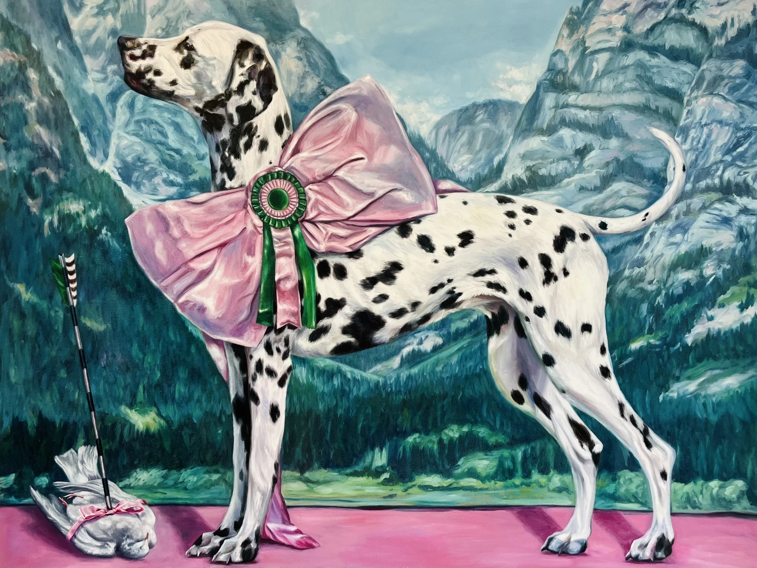 "All For Show"
oil on canvas, 40.5x54in, 2025