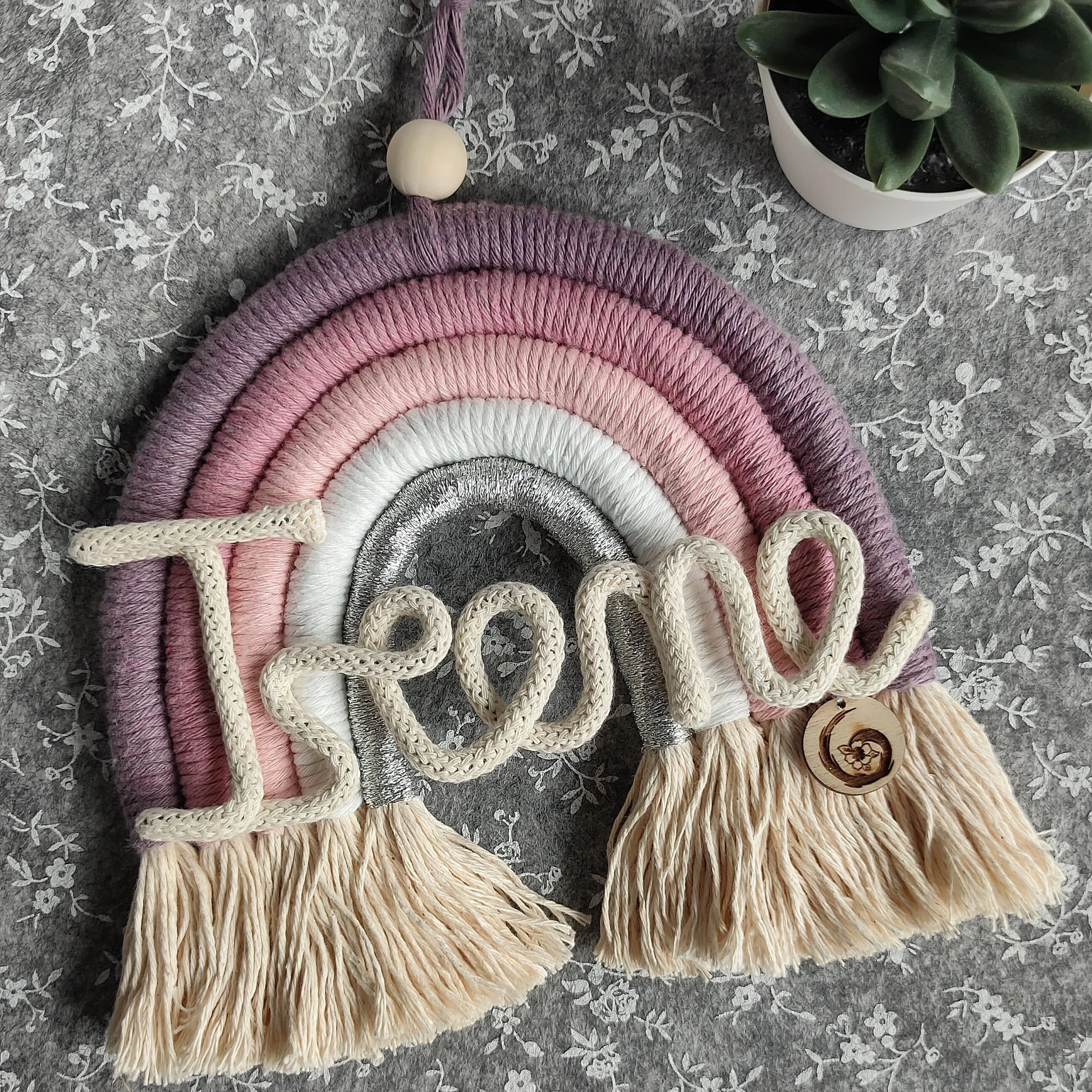 Arcobaleno da appendere Medio 15 cm - con 1 nome