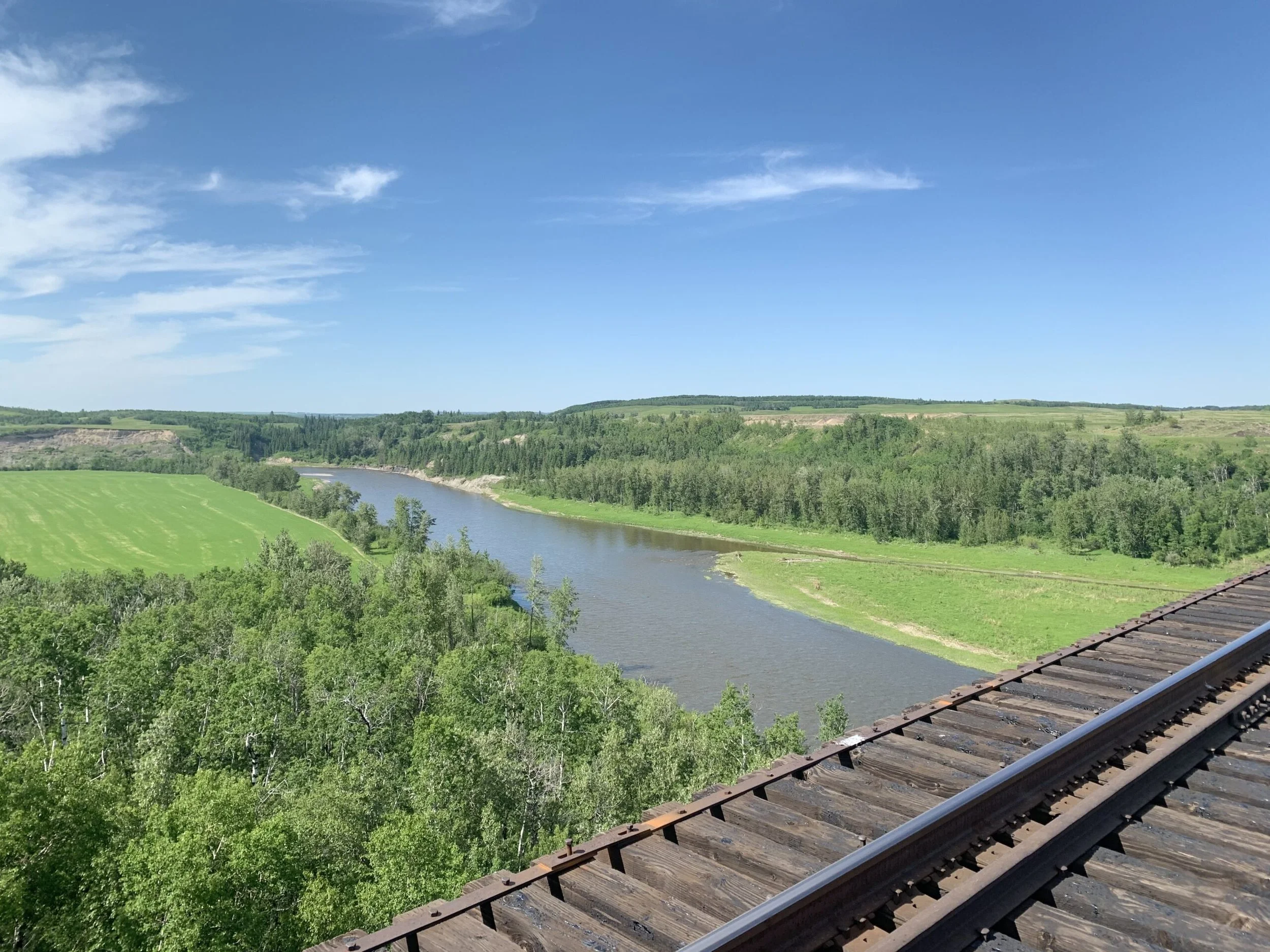 Train Tracks over the Red Deer River