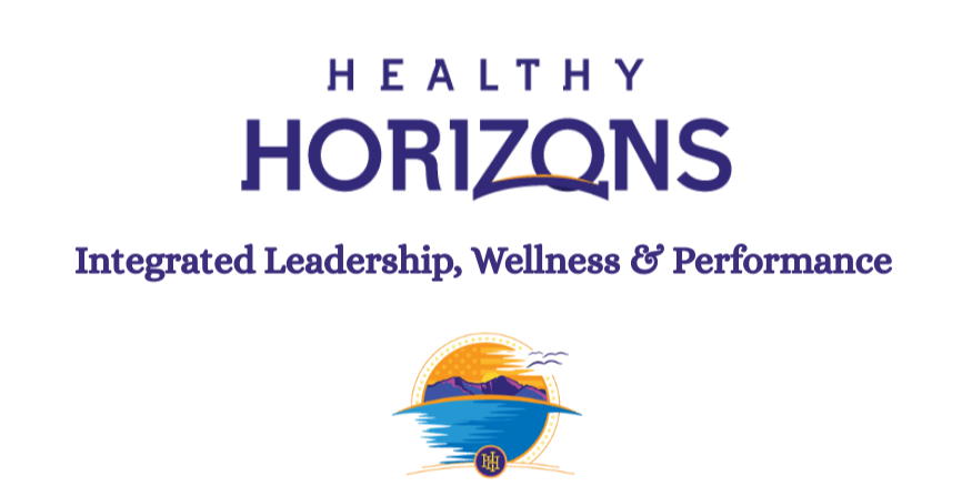 Healthy Horizons - logo with leadership, wellness and performance