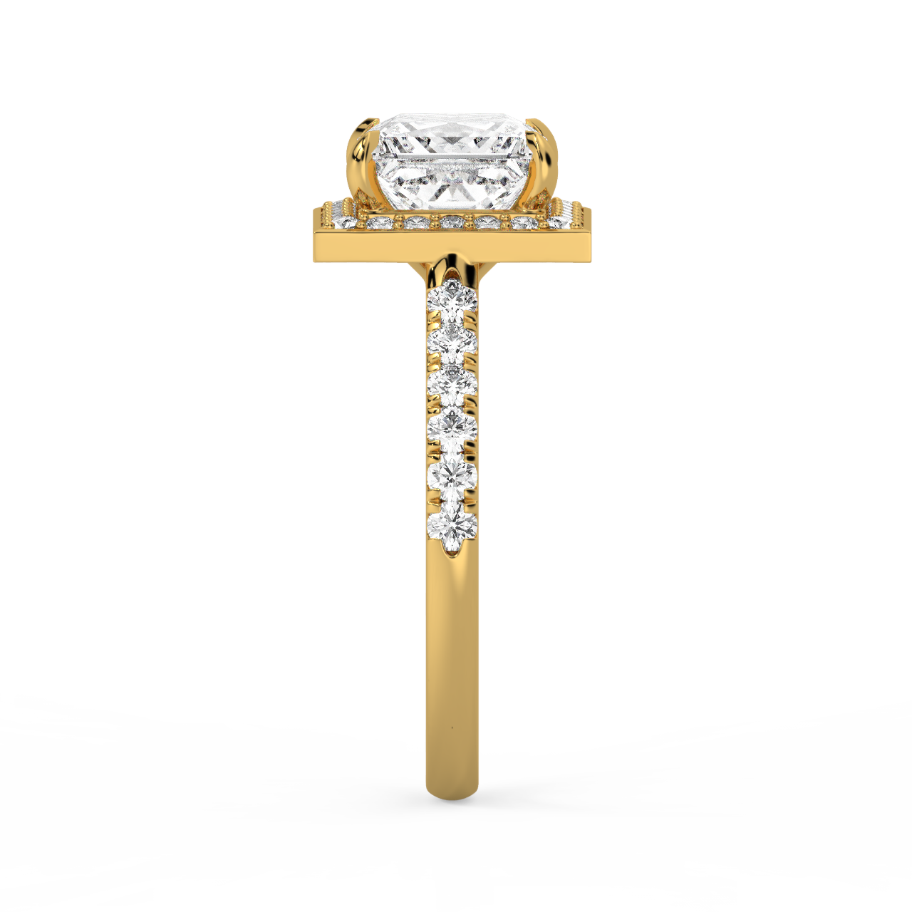 Princess Halo Diamond Ring - Fine Diamond Jewellery by Sapphiro