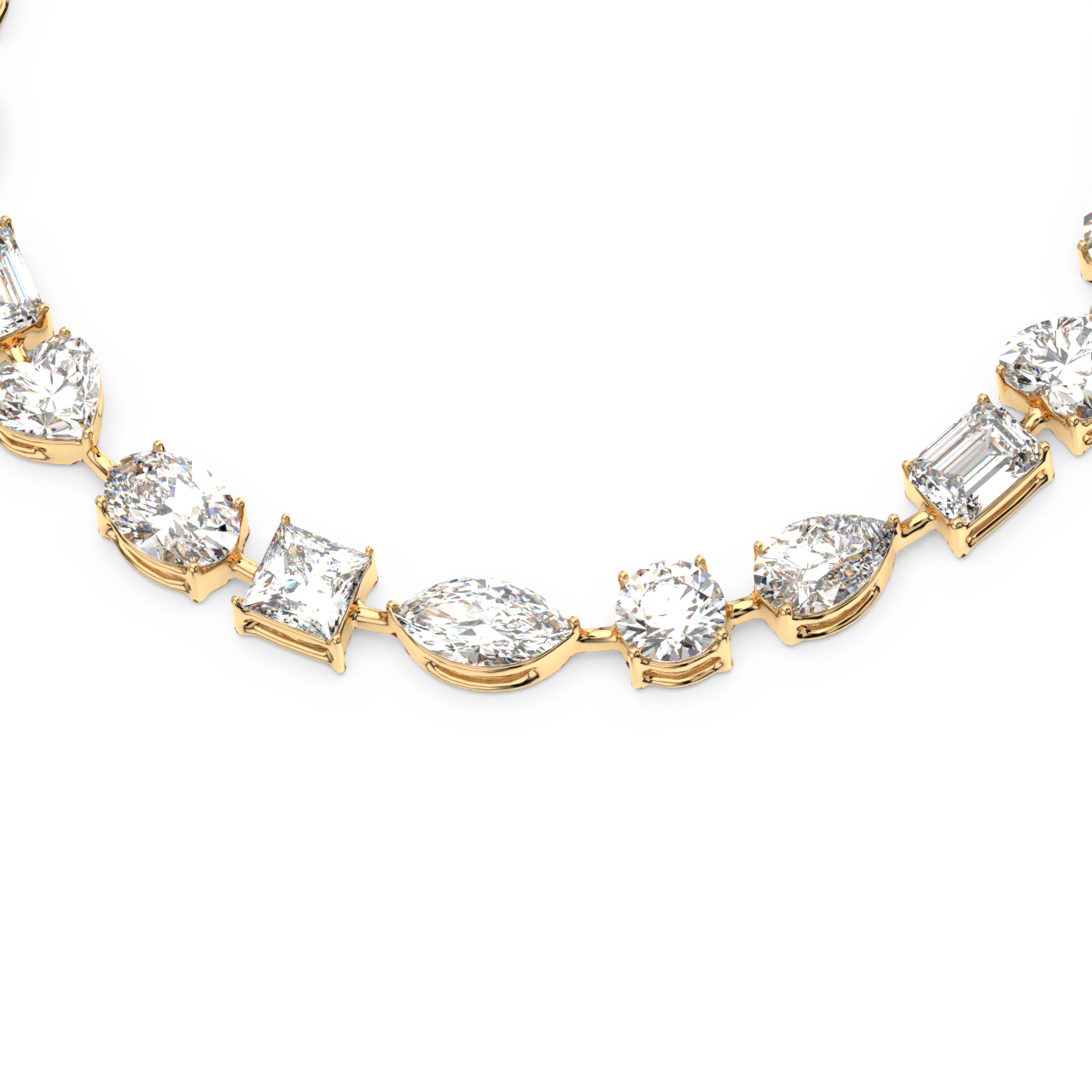 0.50 Each Fancy Shapes Mixed Tennis Lab Diamond Bracelet - Fine Diamond Jewellery by Sapphiro