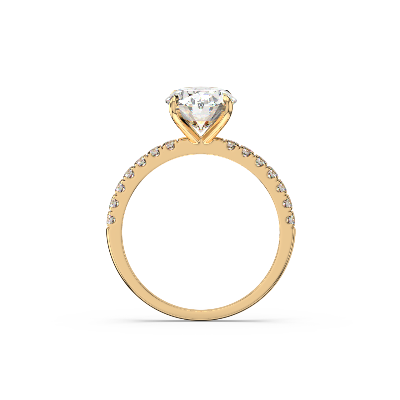 Oval Pave Diamond Ring - Fine Diamond Jewellery by Sapphiro