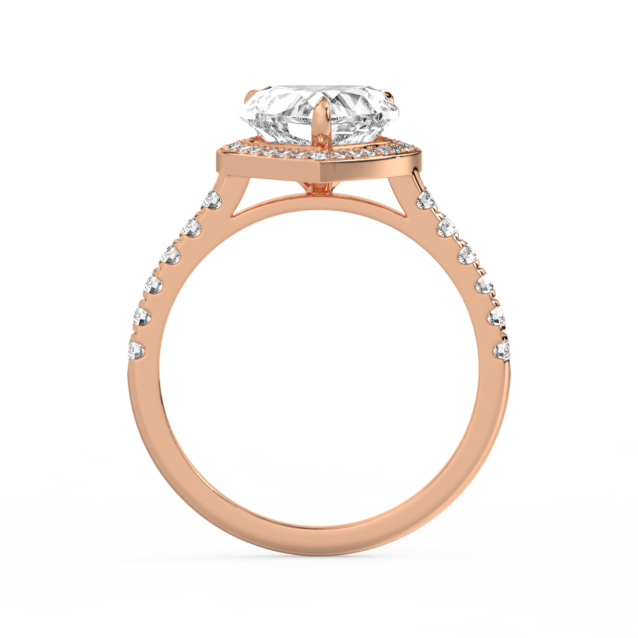 Heart Halo Diamond Ring - Fine Diamond Jewellery by Sapphiro