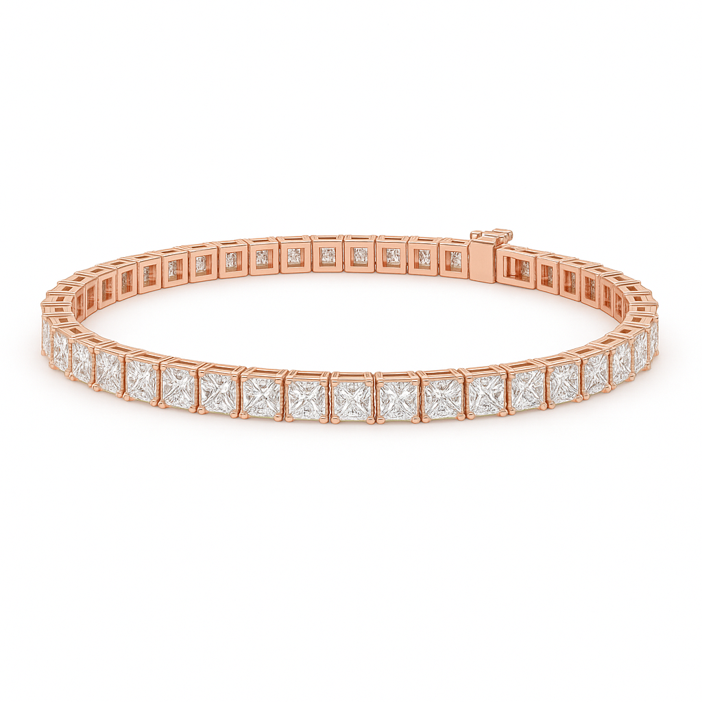 0.30 Carat Each Princess Tennis Lab Diamond Bracelet - Fine Diamond Jewellery by Sapphiro
